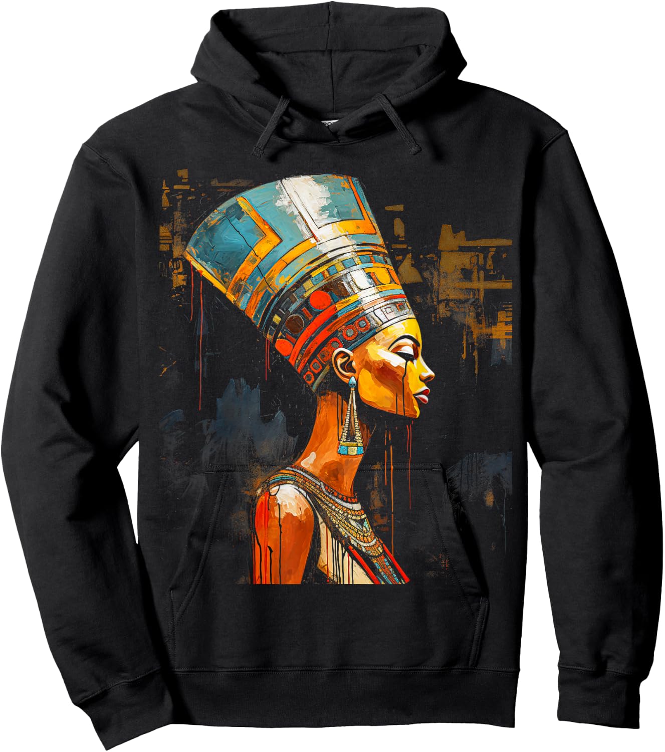 Egyptian Nefertiti Hoodie - Hoodie | Black
