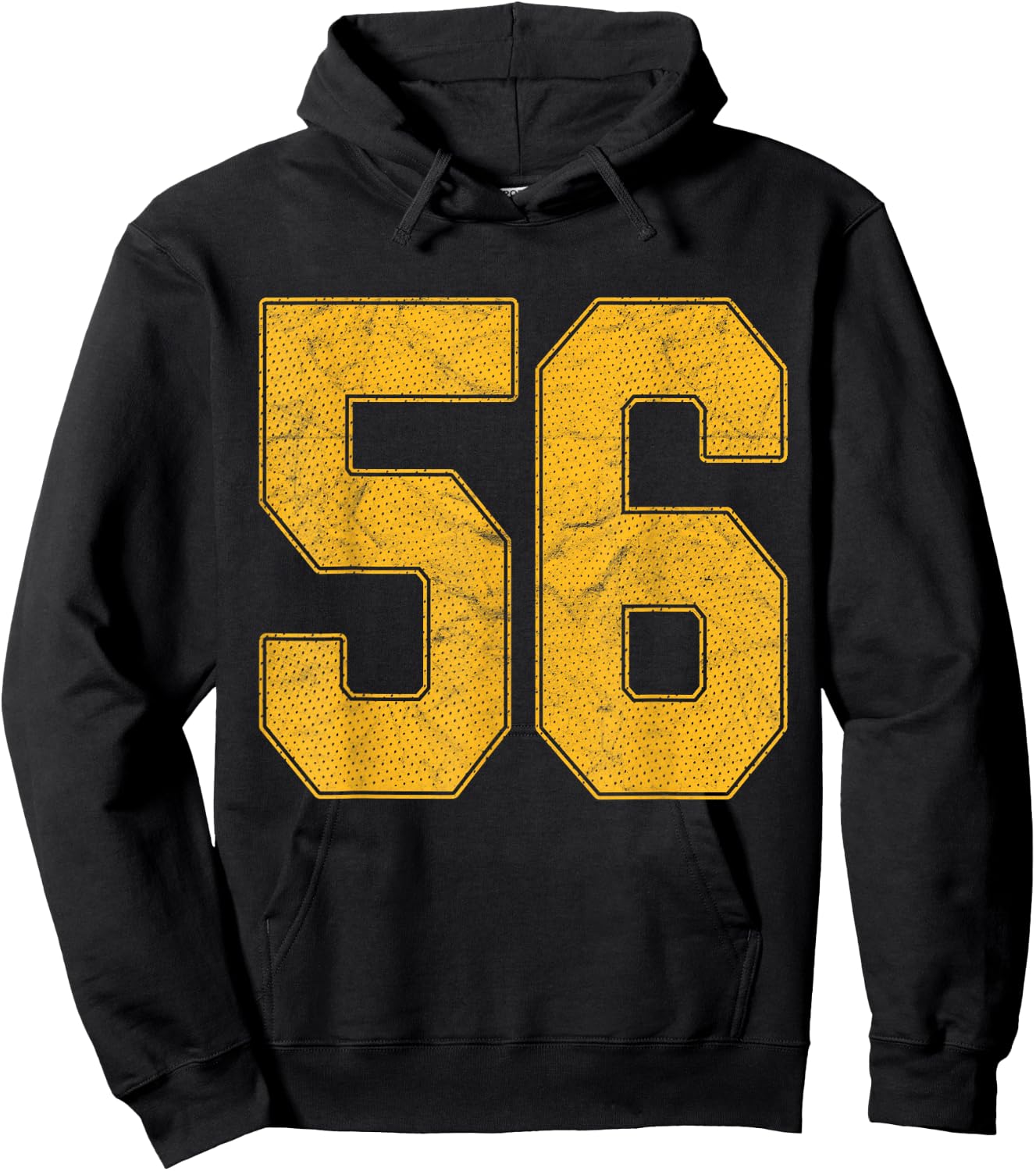 Number 56 Numbered Uniform Sports Team Jersey 56th Birthday Hoodie - Hoodie | Black