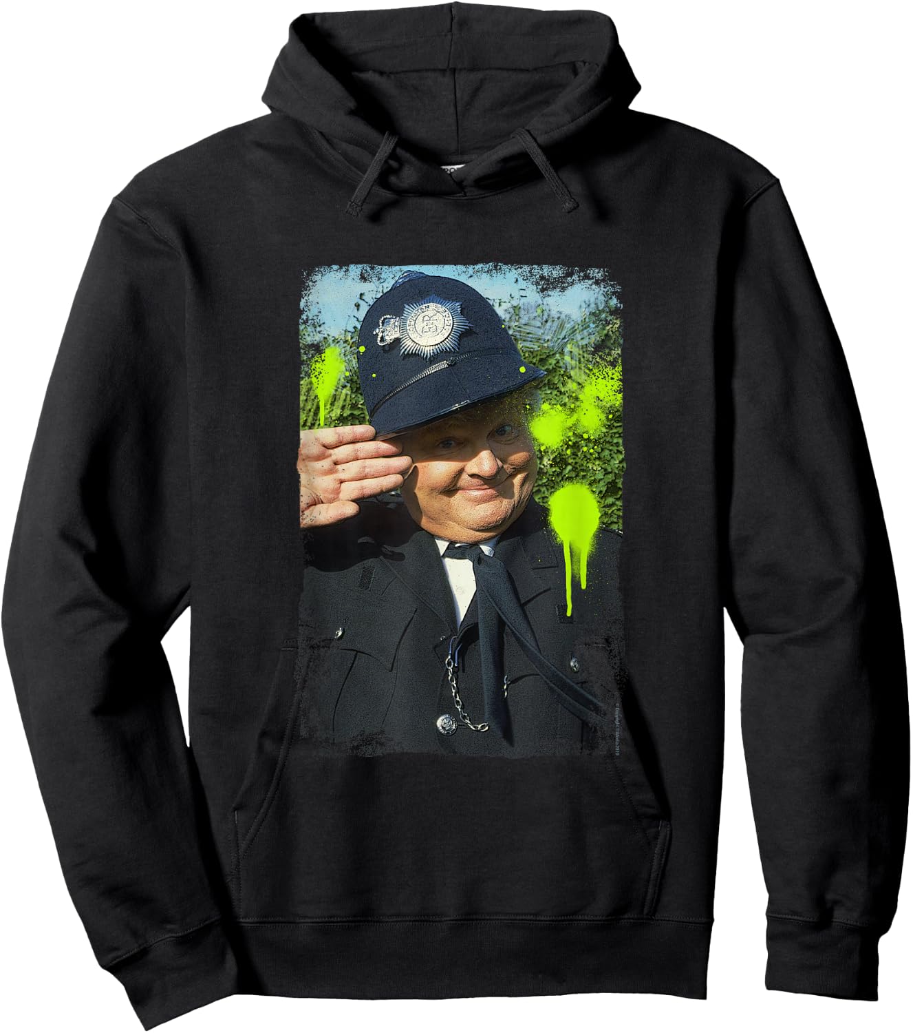 TV Times Comedian Benny Hill As Policeman 1989 Hoodie - Hoodie | Black