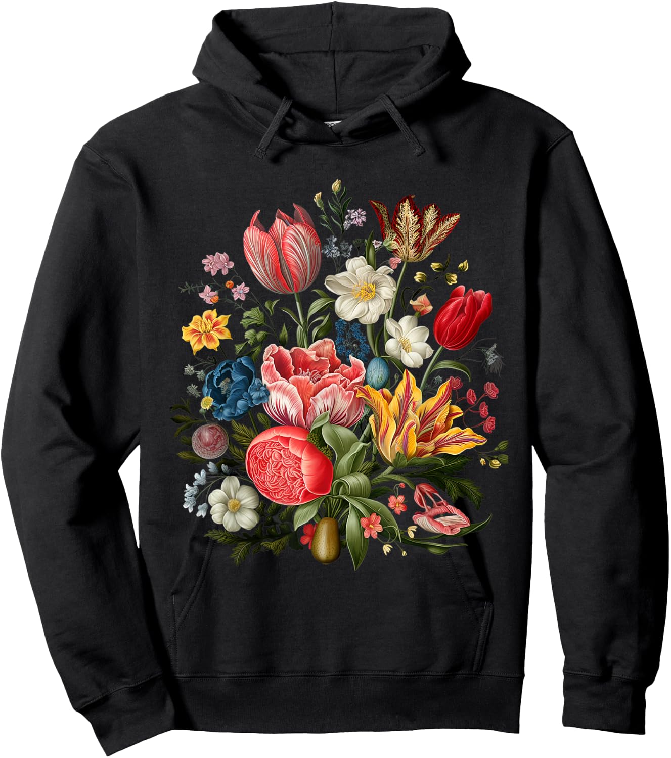 Flower Graphic Wildflower Floral Gardening Lover Hoodie - Hoodie | Black