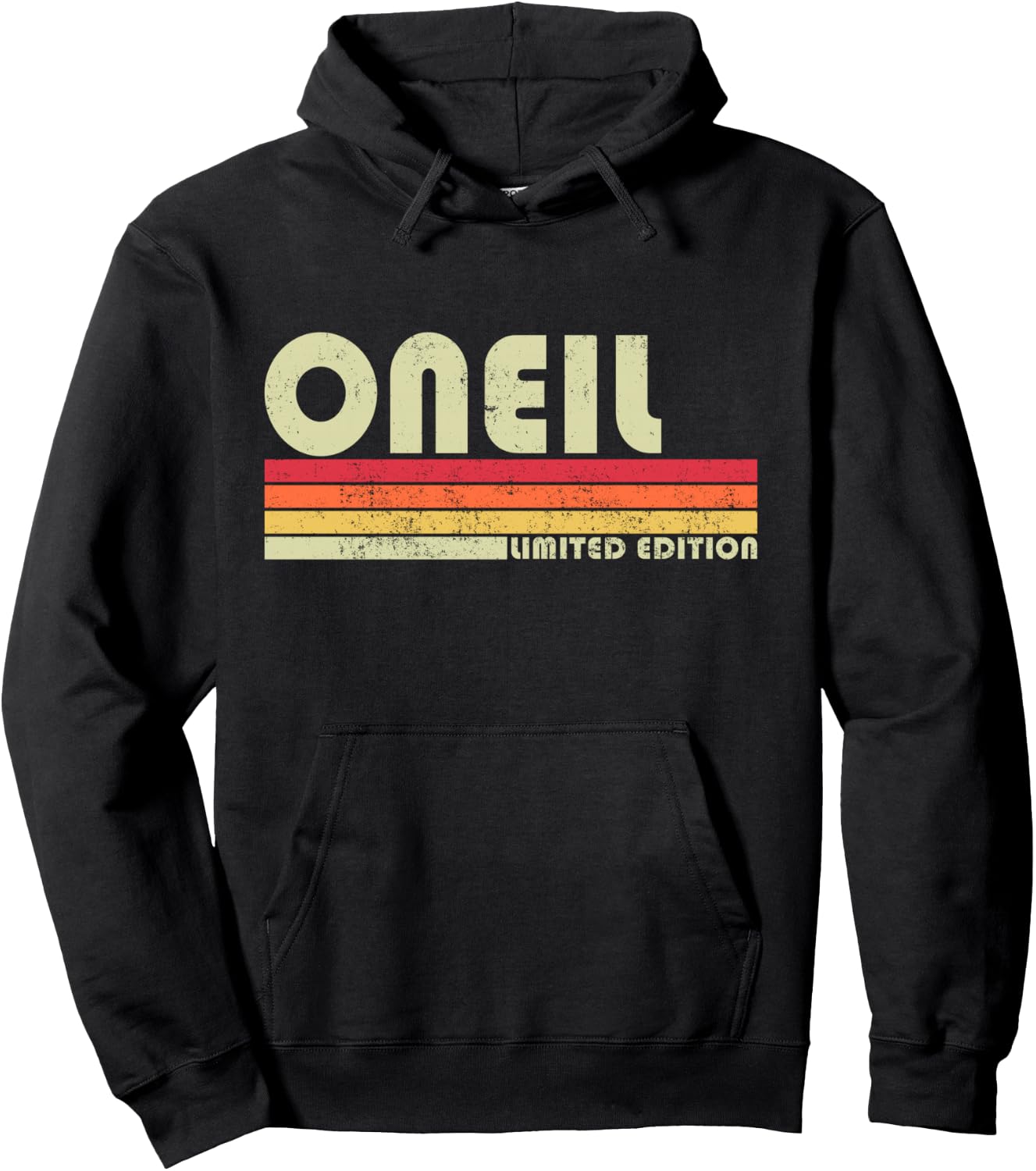 ONEIL Surname Funny Retro Vintage 80s 90s Gifts Men Women Hoodie - Hoodie | Black