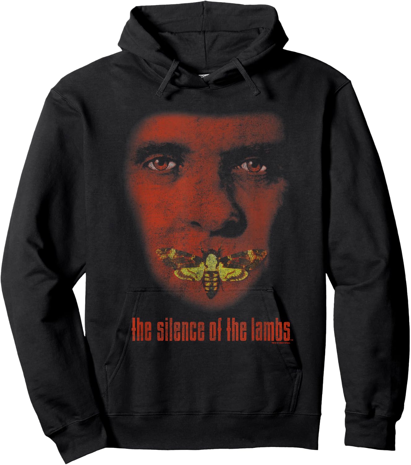 The Silence Of The Lambs Hannibal Lecter Red Gradient Poster Hoodie - Hoodie | Black
