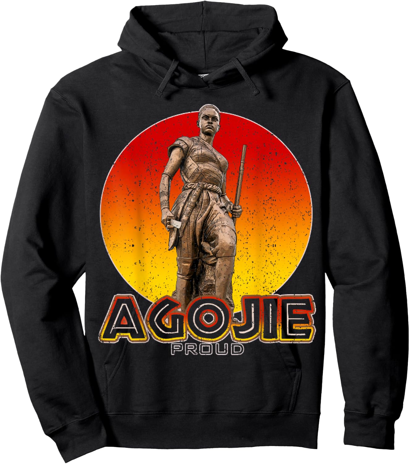 Vintage Agojie From Dahomey As Featured In The Woman King Hoodie - Hoodie | Black