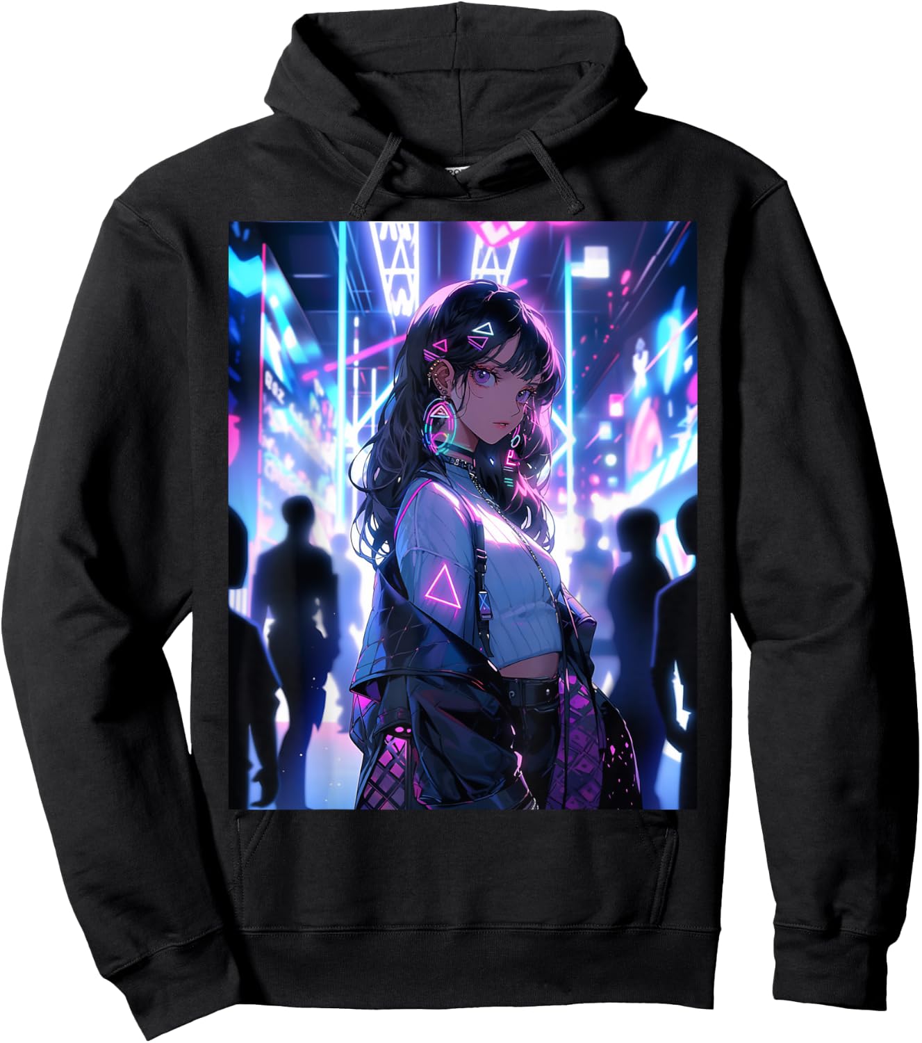 Kawaii Anime Girl Waifu Otaku - Japanese Aesthetic Hoodie - Hoodie | Black