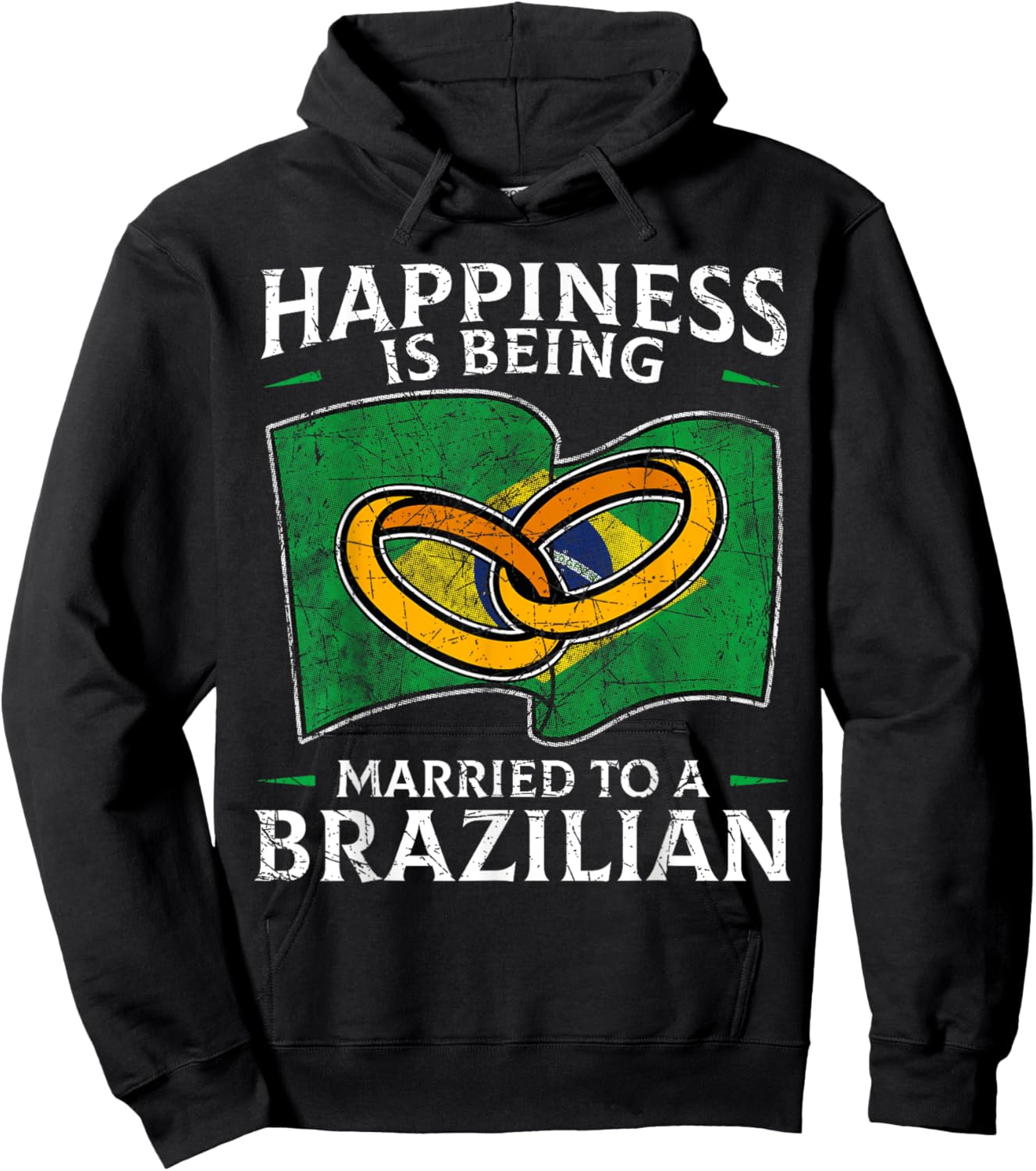 Brazilian Marriage Brazil Married Flag Wedded Culture Hoodie - Hoodie | Black