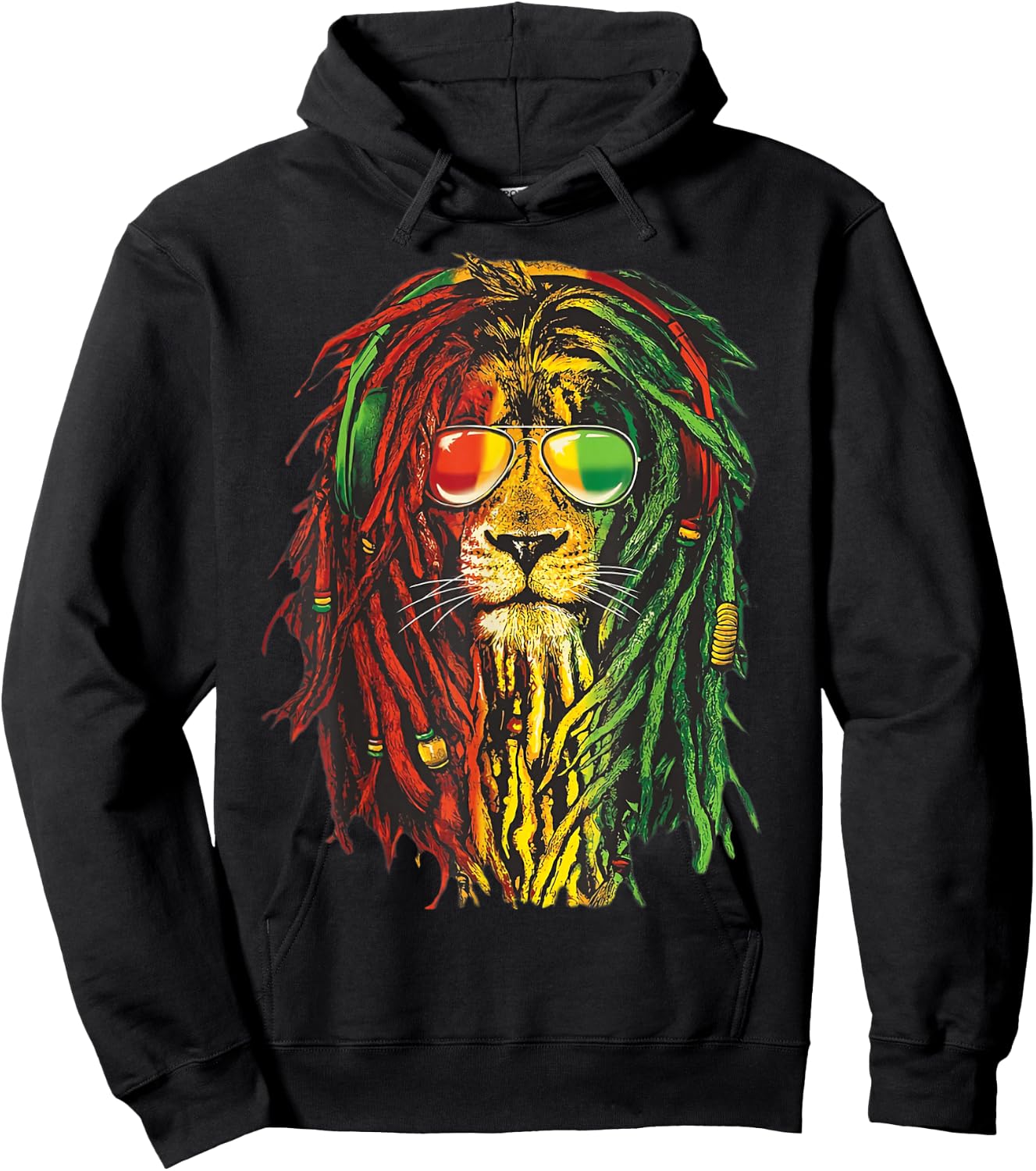 Rasta Lion Cool Dreadlock Rastafari for Rasta Lover Hoodie - Hoodie | Black