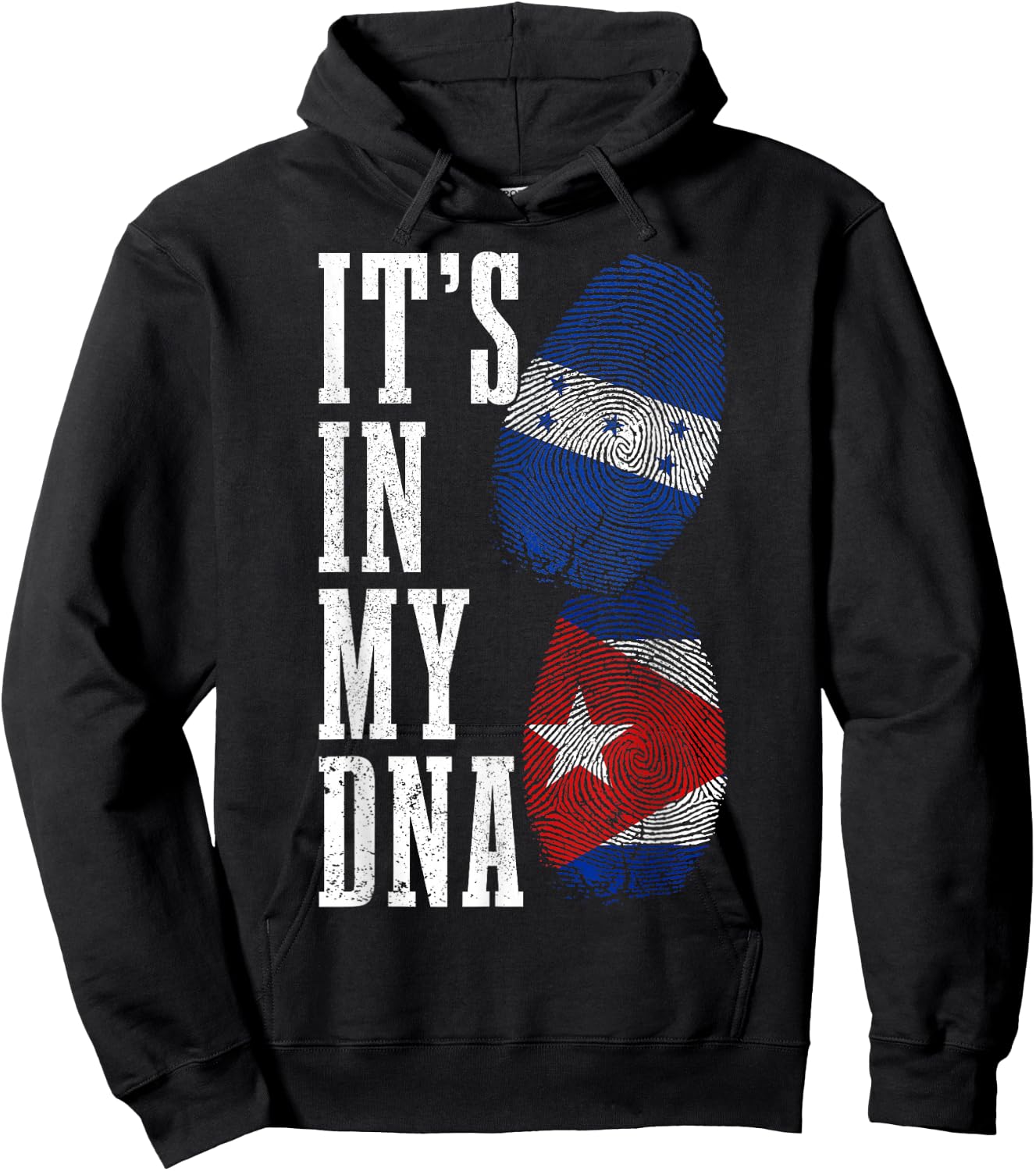 Honduras Cuba In My DNA Cuban Honduran Flag Pride Heritage Hoodie - Hoodie | Black