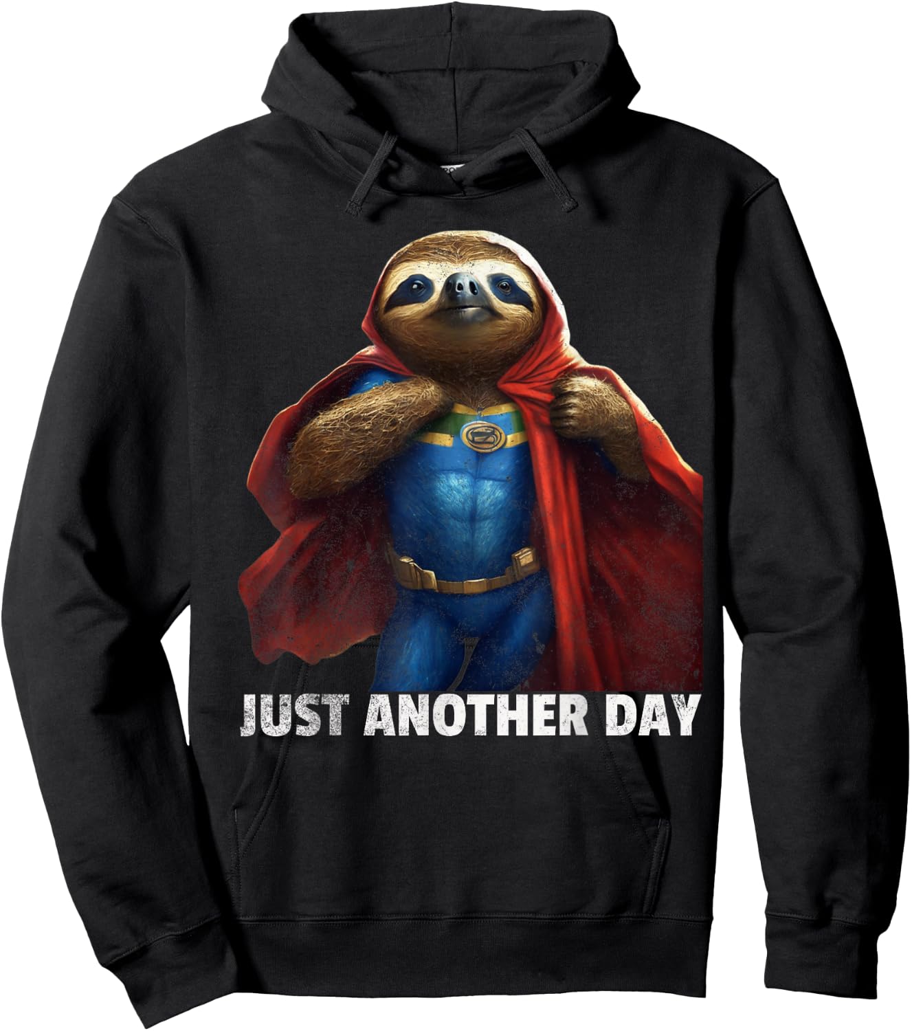 Funny Men's Sloth Flash Hoodie - Hoodie | Black