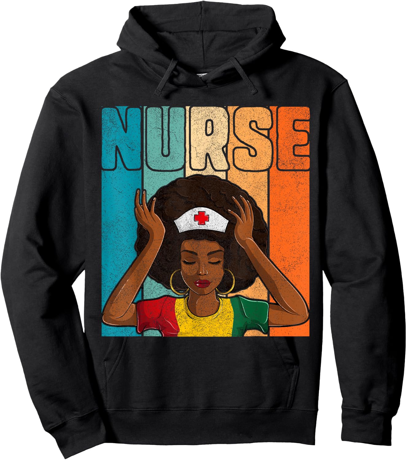 Black History Month T Shirts Women, Black Juneteenth Nurse Hoodie - Hoodie | Black