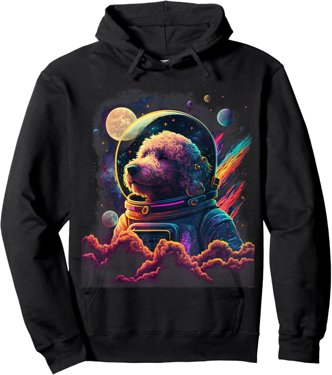 Astronaut Goldendoodle dog Space Galaxy Hoodie - Hoodie | Black
