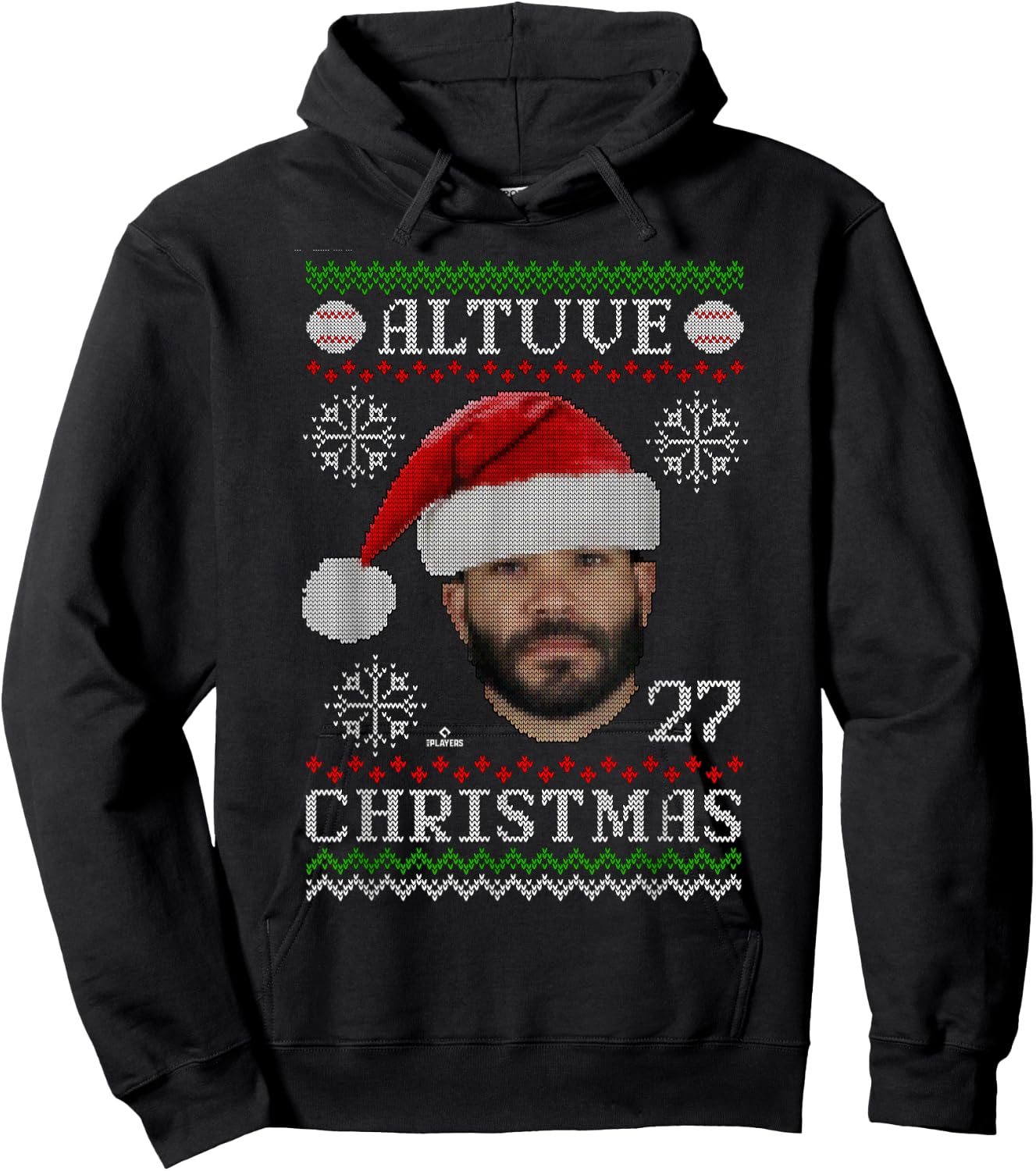 Jose Altuve Houston Baseball Christmas Sweater MLBPA Hoodie - Hoodie | Black