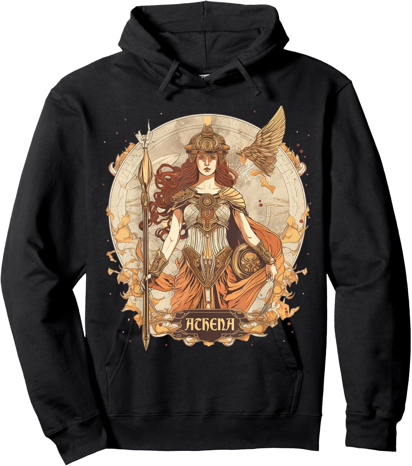 Greek Mythology: Athena, goddess of wisdom and war classical Hoodie - Hoodie | Black