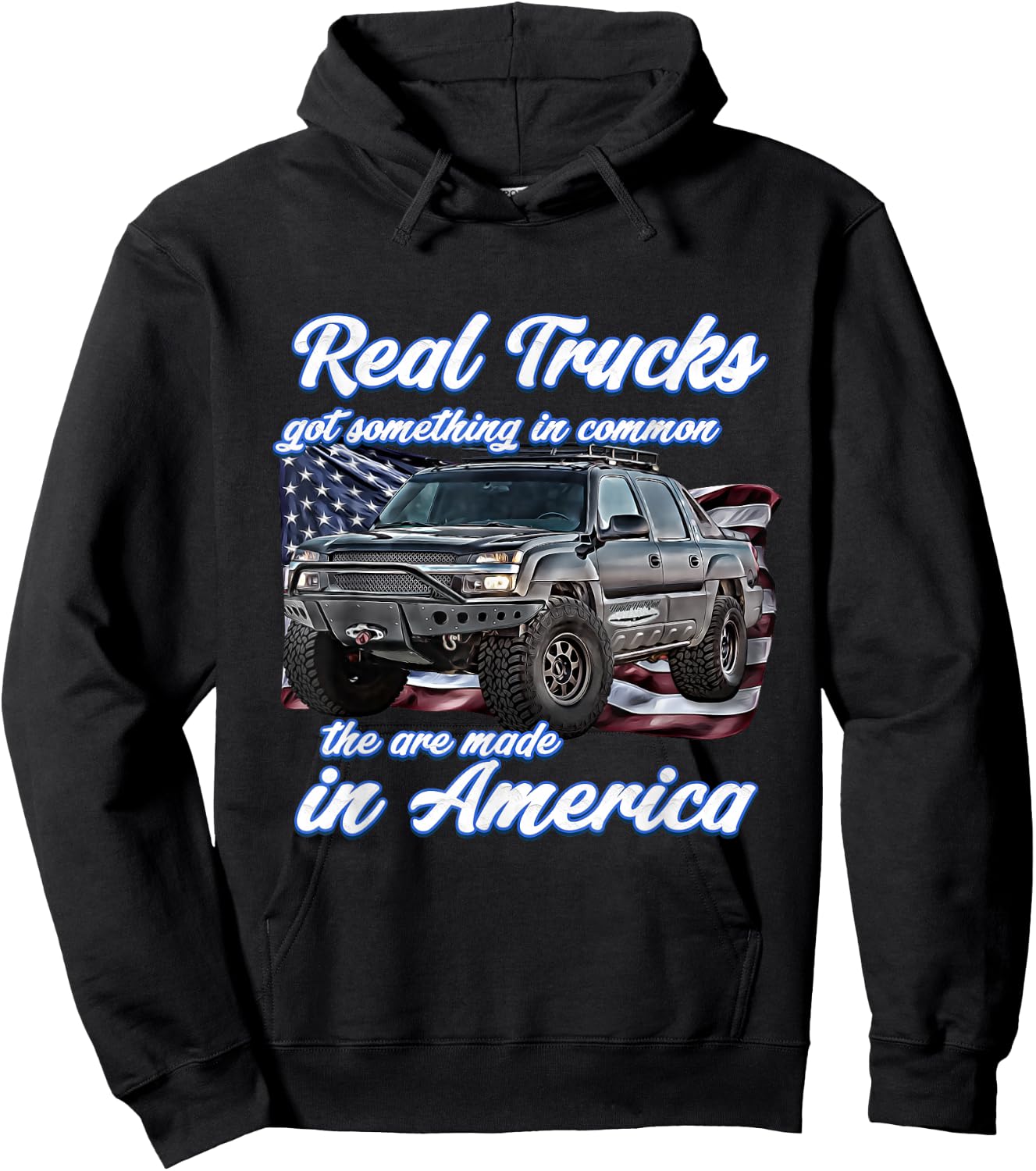 Real american Truck,Avalanche,USA,Patriot,Patriotic,America Hoodie - Hoodie | Black