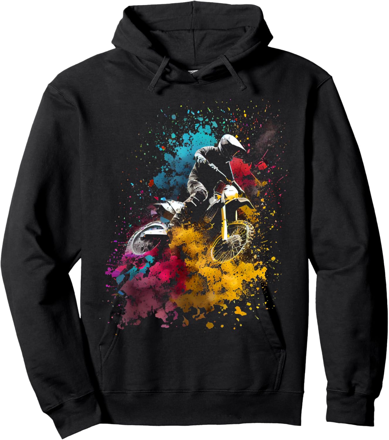 Motocross Enduro Supermoto Bike Dirt Biker Gift Hoodie - Hoodie | Black