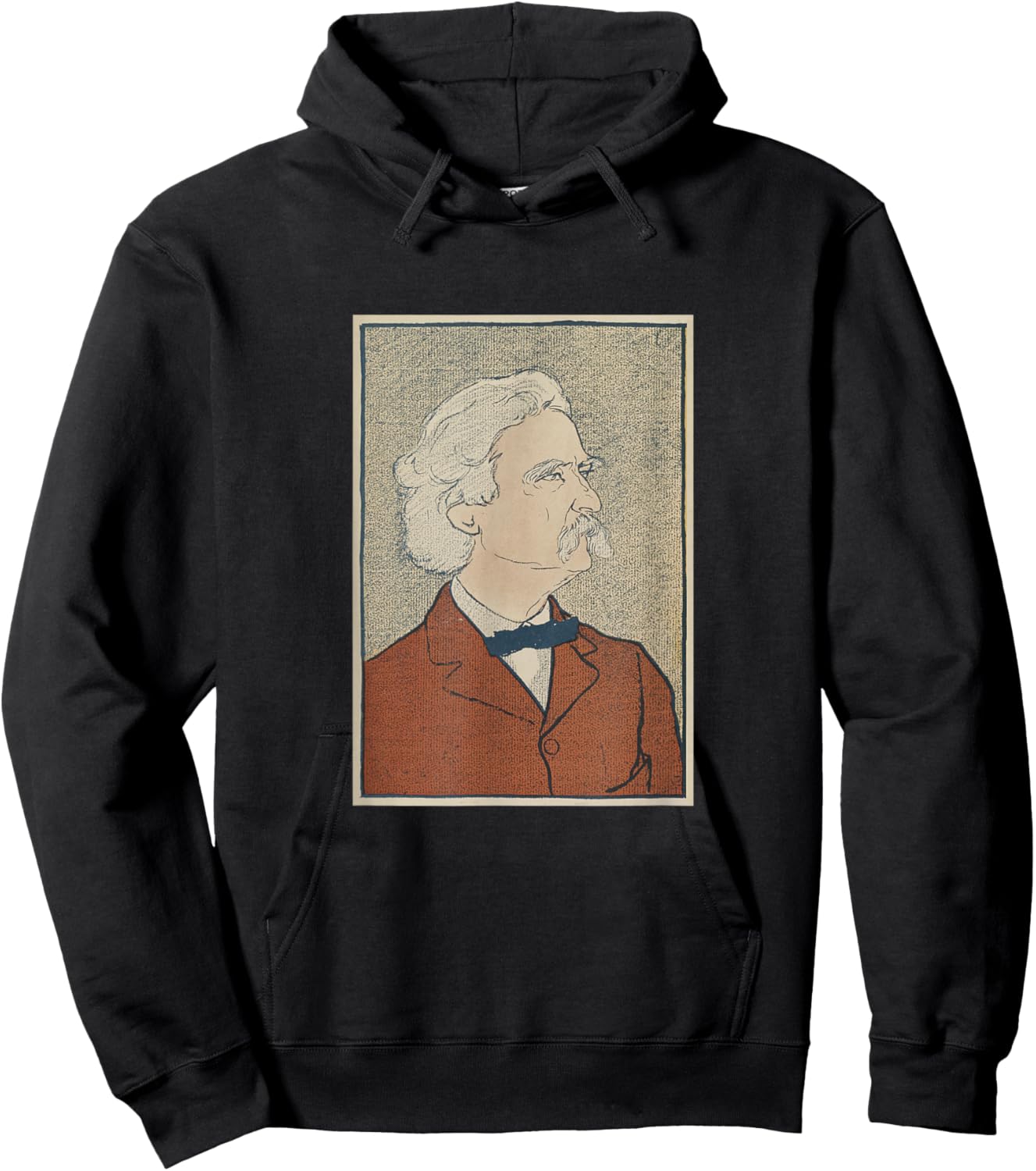 Vintage Mark Twain Portrait (1898) Hoodie - Hoodie | Black