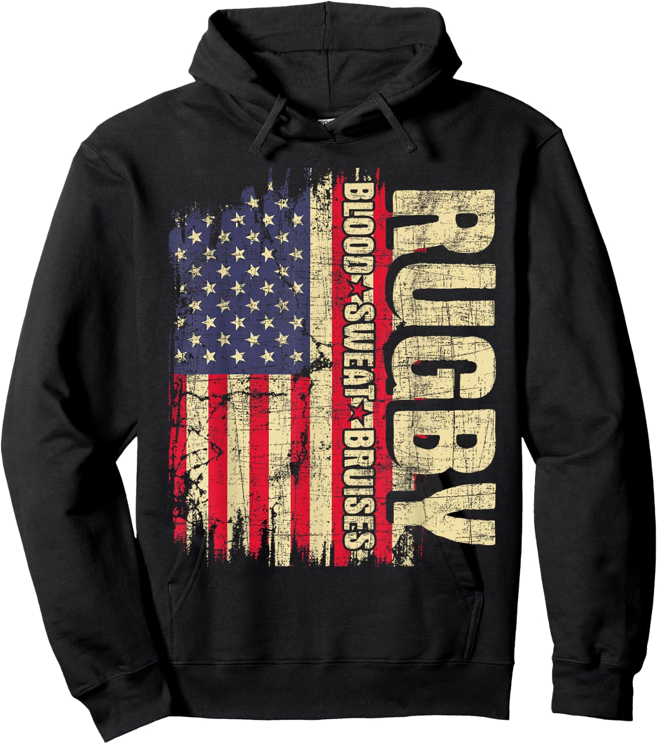 Rugby Blood Sweat Bruises - Rugby Player Coach Dad Mom Hoodie - Hoodie | Black