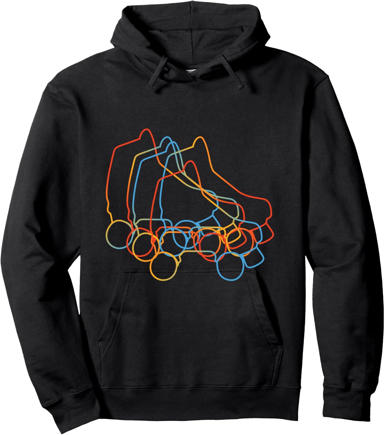 Retro Roller Skates Roller Skating Hoodie - Hoodie | Black