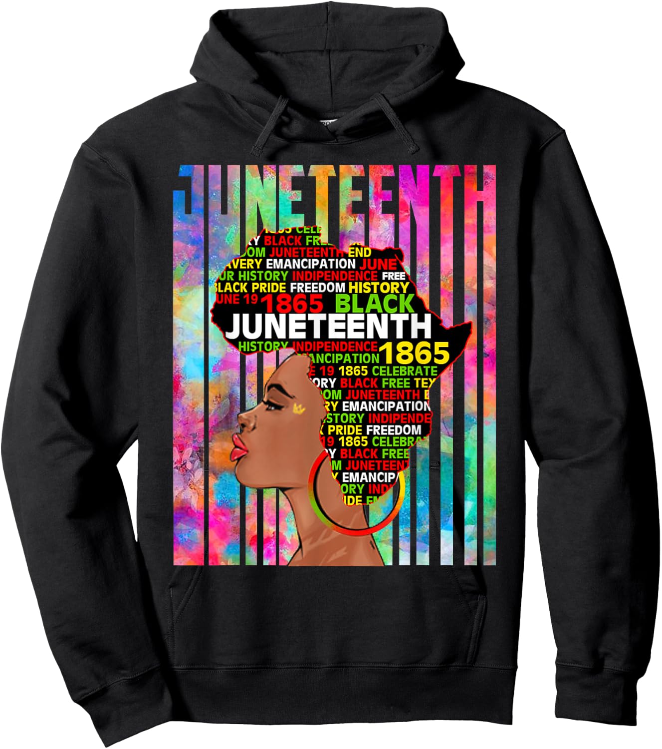 Juneteenth Freedom Day African American June 19th Junenth Hoodie - Hoodie | Black