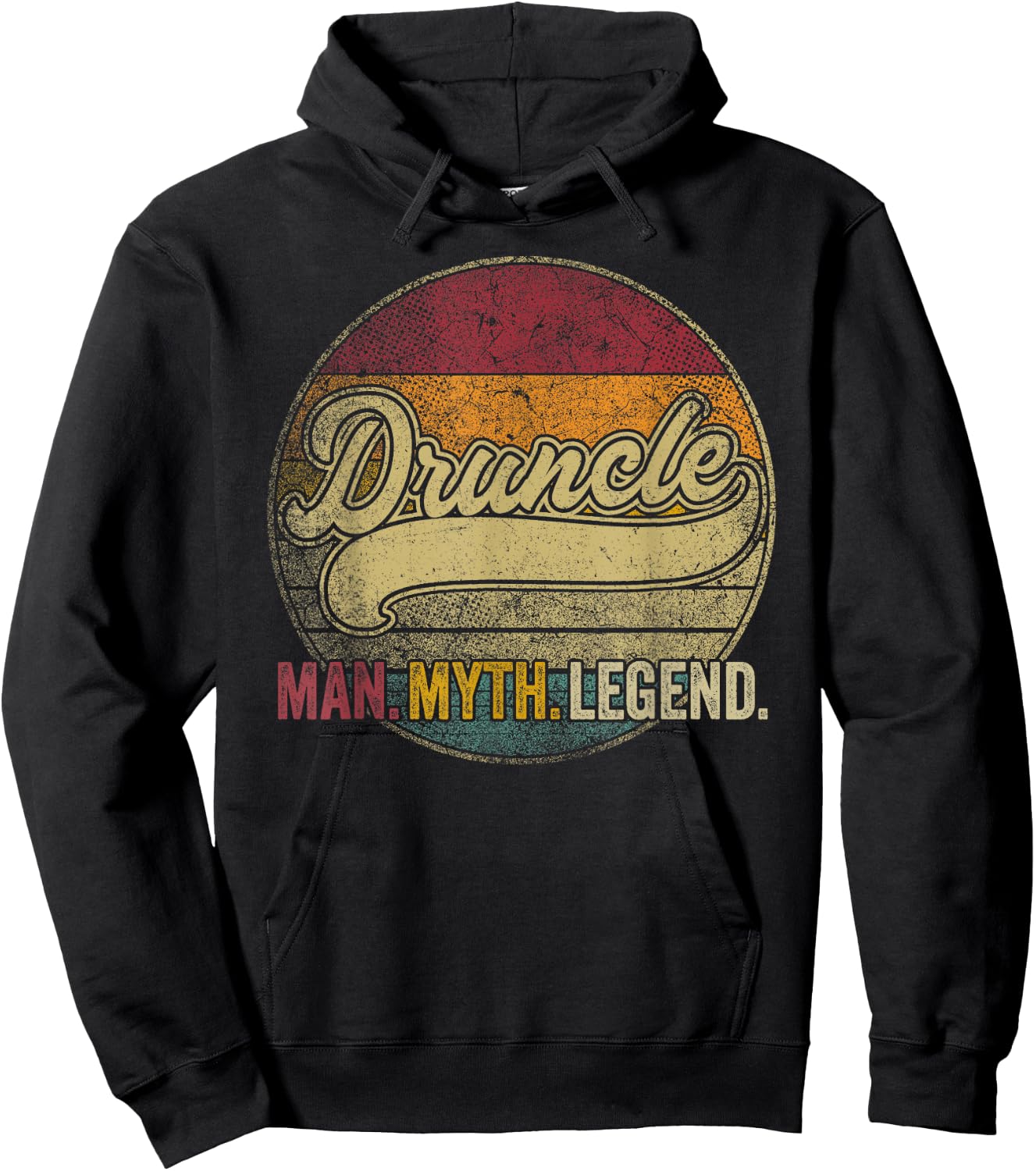 Druncle The Man Myth Legend Christmas Gift Uncle Drunk Beer Hoodie - Hoodie | Black