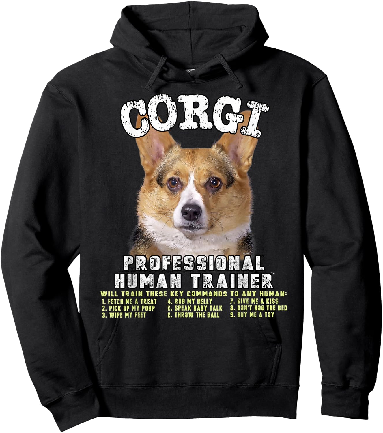 Corgi Professional Human Trainer Hoodie - Hoodie | Black