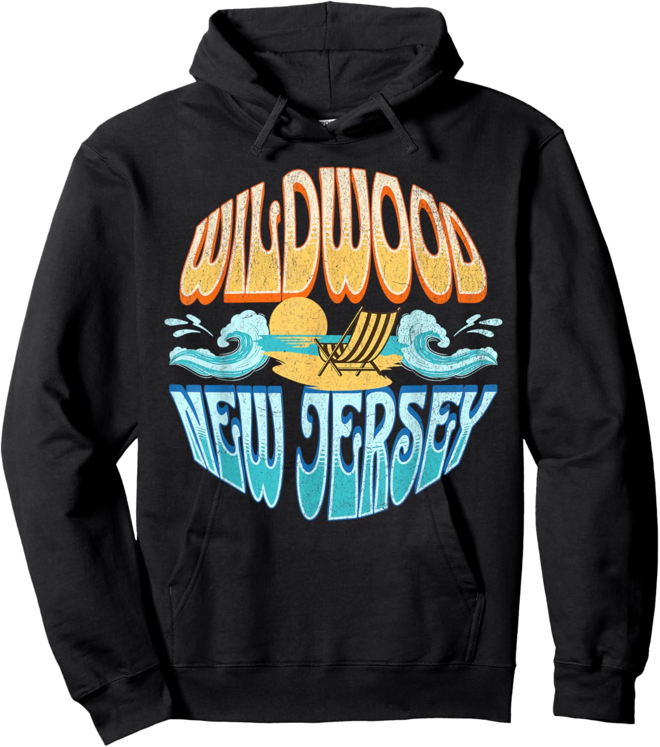 Wildwood New Jersey Hoodie - Hoodie | Black