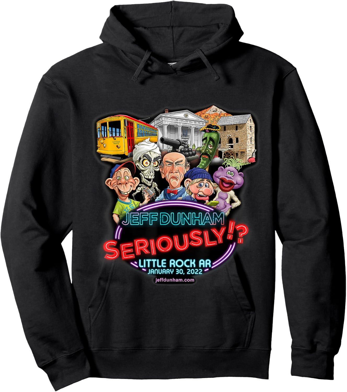 Jeff Dunham Little Rock, AR Hoodie - Hoodie | Black