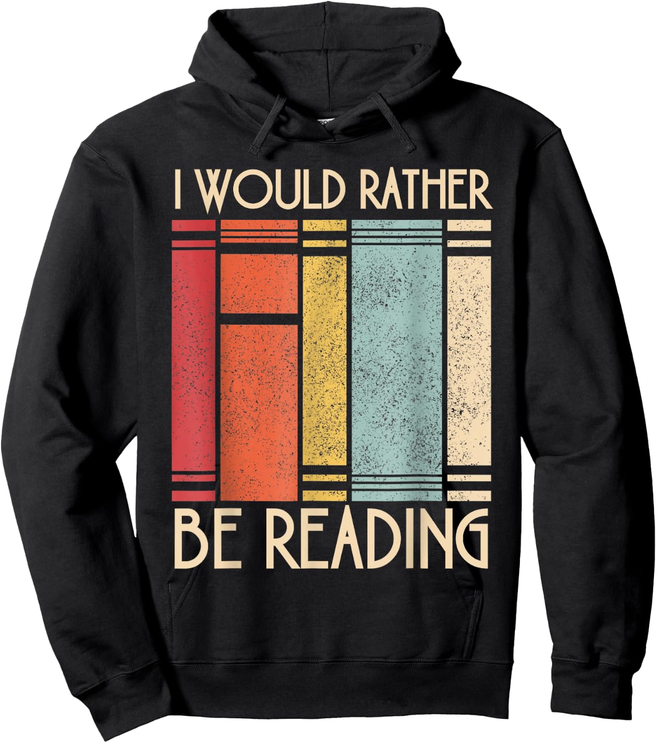 I Would Rather Be Reading Bookworm Book Lover Librarian Kids Hoodie - Hoodie | Black