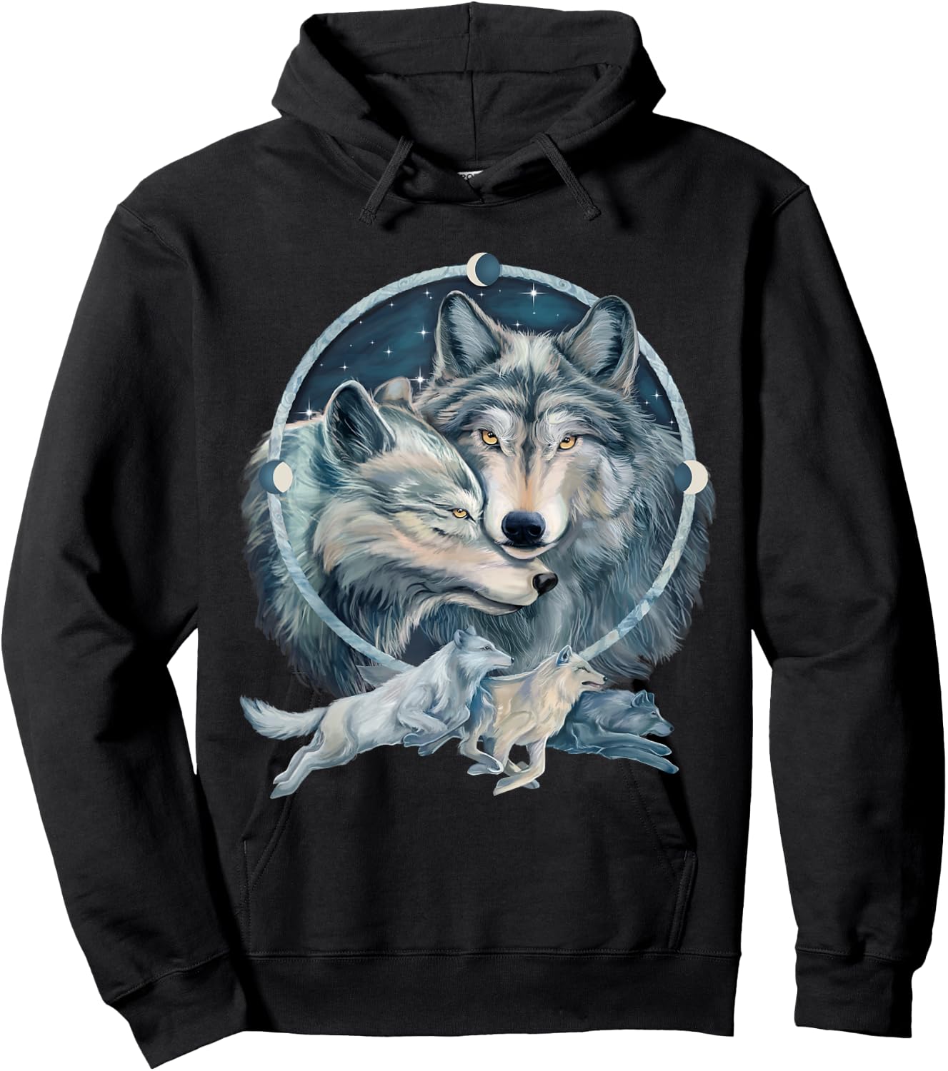 Wolf Dream Catcher Love Hoodie - Hoodie | Black