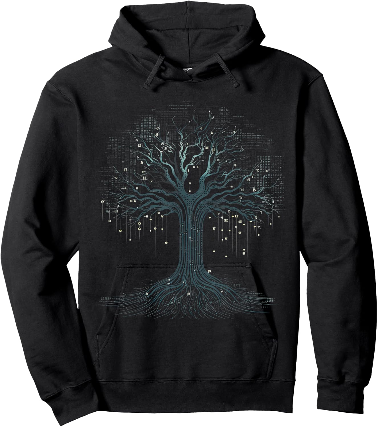 Binary Hacking Coding Software Programming Binary Code Tree Computer Science Technology Coder Hoodie - Hoodie | Black