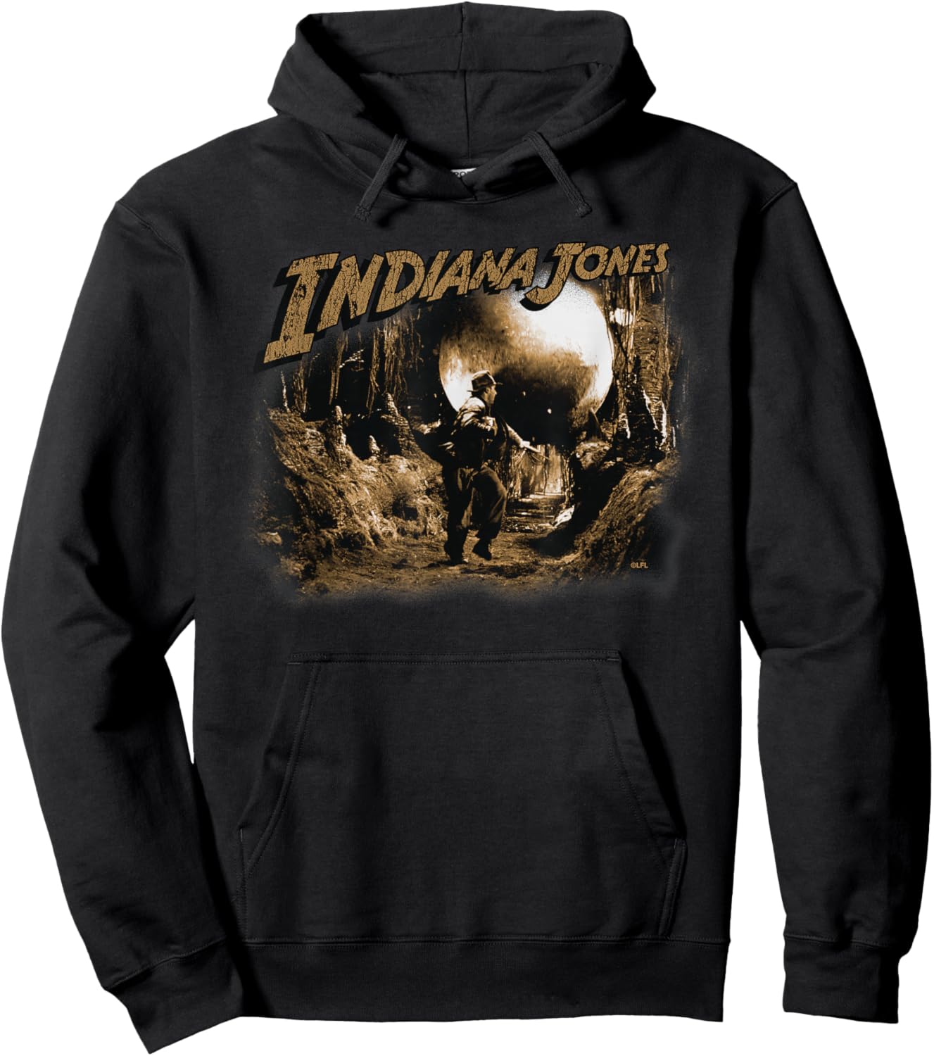 Lucasfilm Indiana Jones Raiders of The Lost Ark Boulder Run Small Hoodie - Hoodie | Black