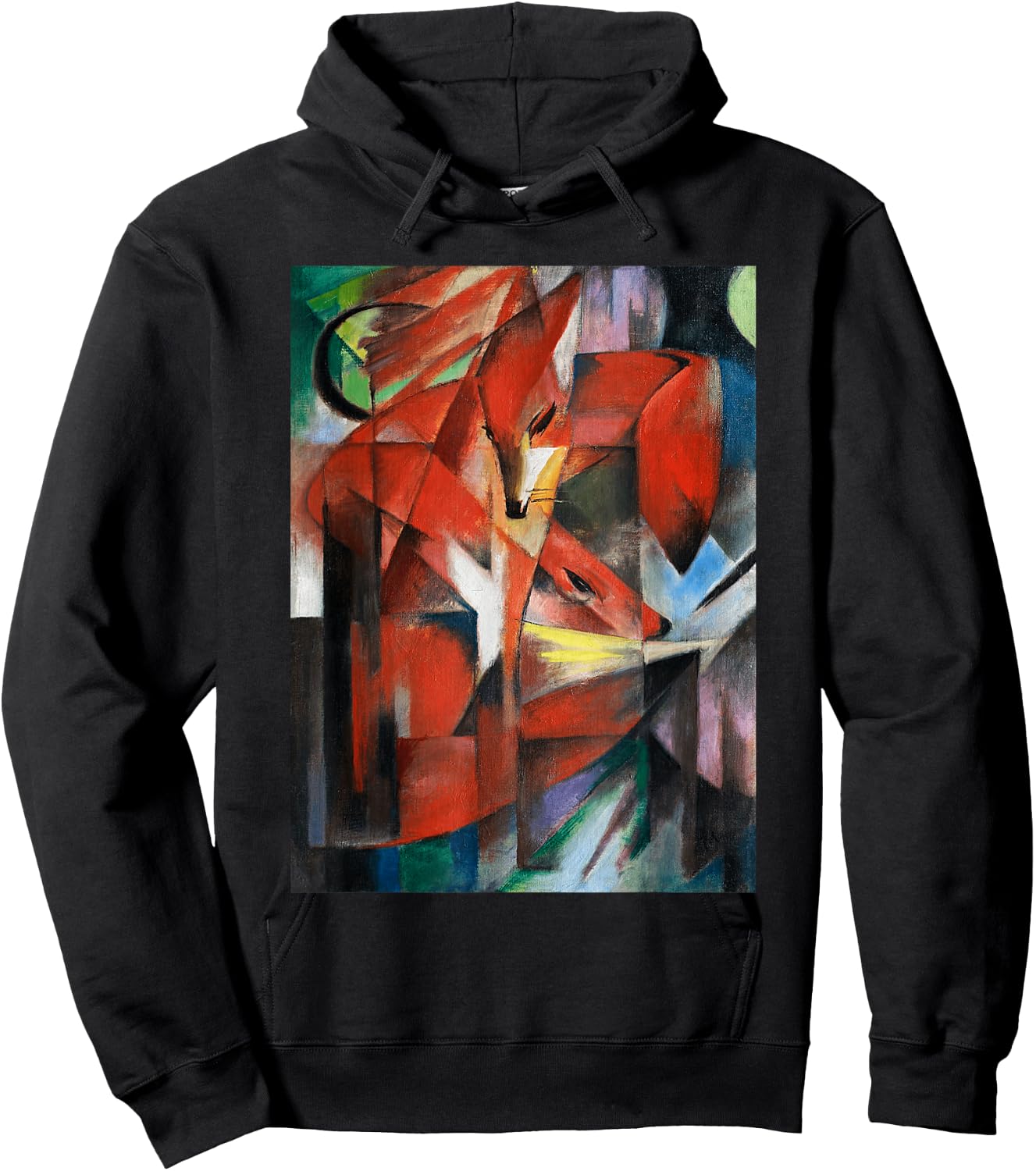 Franz Marcs The Foxes Famous Cubism Painting Hoodie - Hoodie | Black
