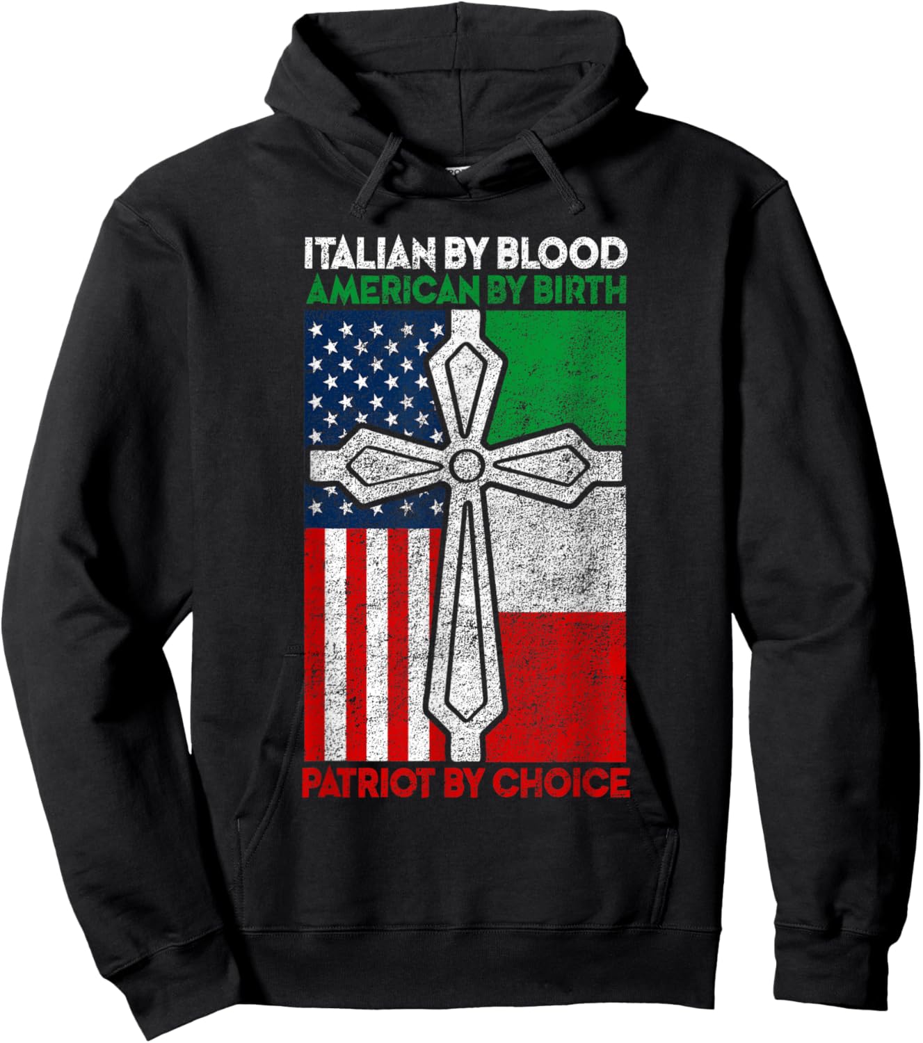 Italian By Blood American By Birth Patriot Choice Hoodie - Hoodie | Black