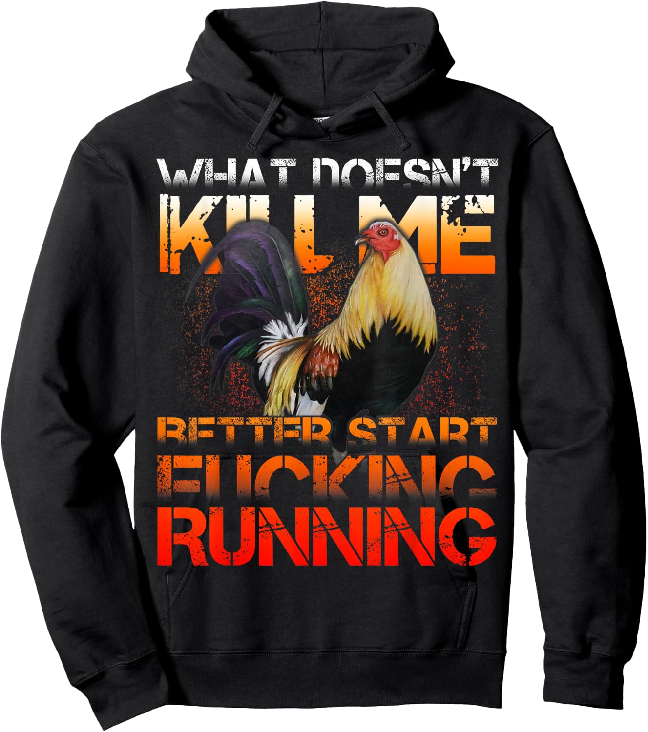 Funny Rooster Cock Fight Hoodie - Hoodie | Black
