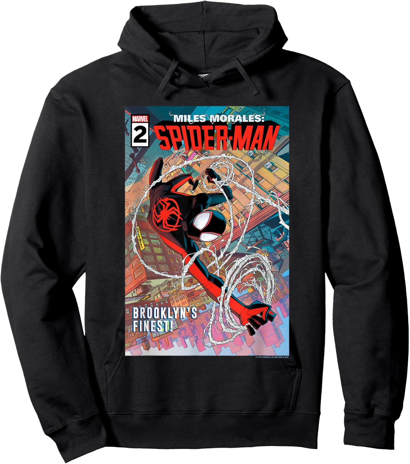 Marvel Spider-Man Across The Spider-Verse Part 1 BK's Finest Hoodie - Hoodie | Black