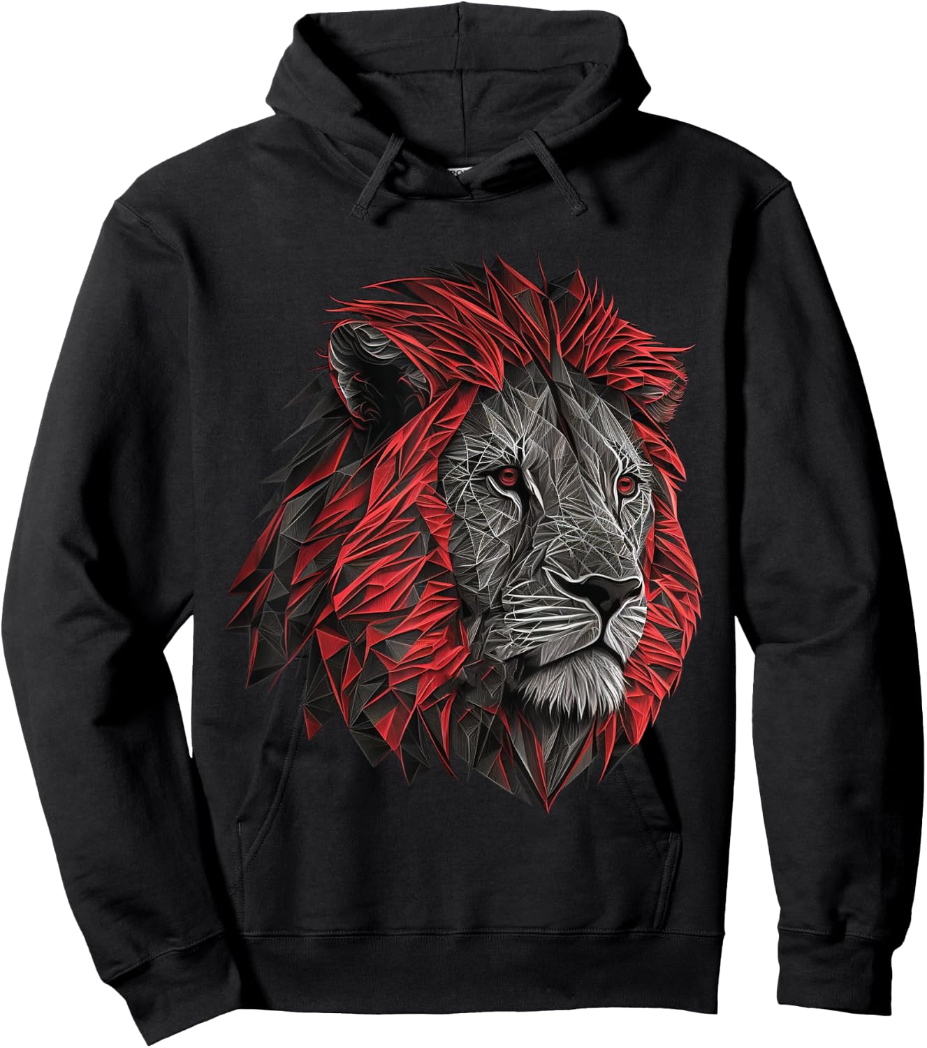 Lion animal lovers animal print lion Hoodie - Hoodie | Black