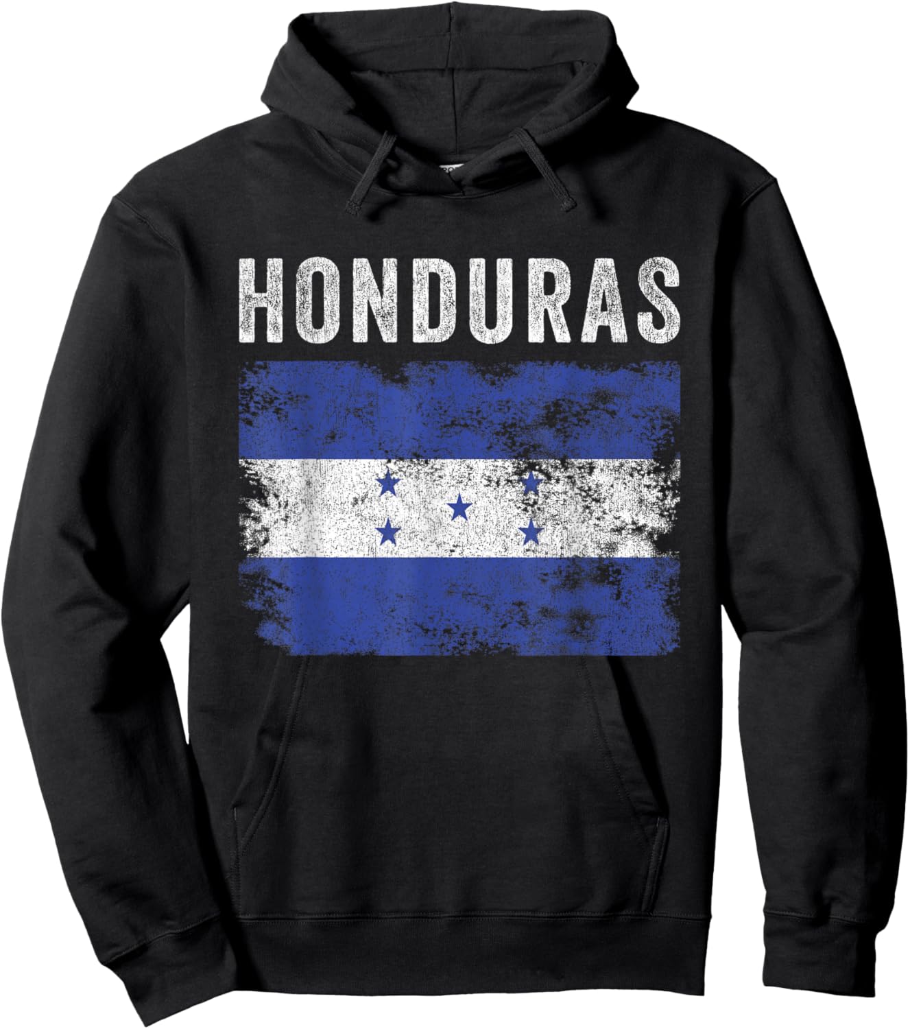 Honduras Flag Distressed - Men Women Kids - Honduran Flag Hoodie - Hoodie | Black