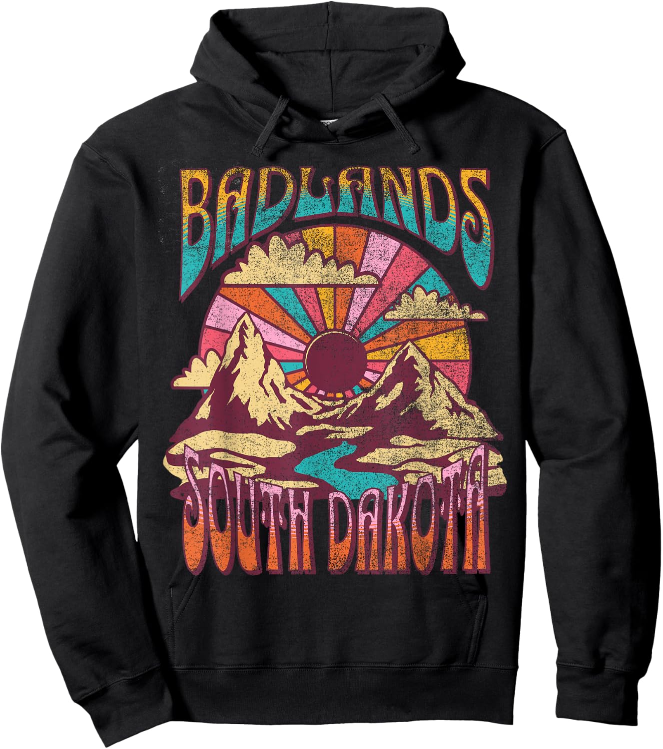Badlands South Dakota Nature Hiking Mountains Outdoors Hoodie - Hoodie | Black