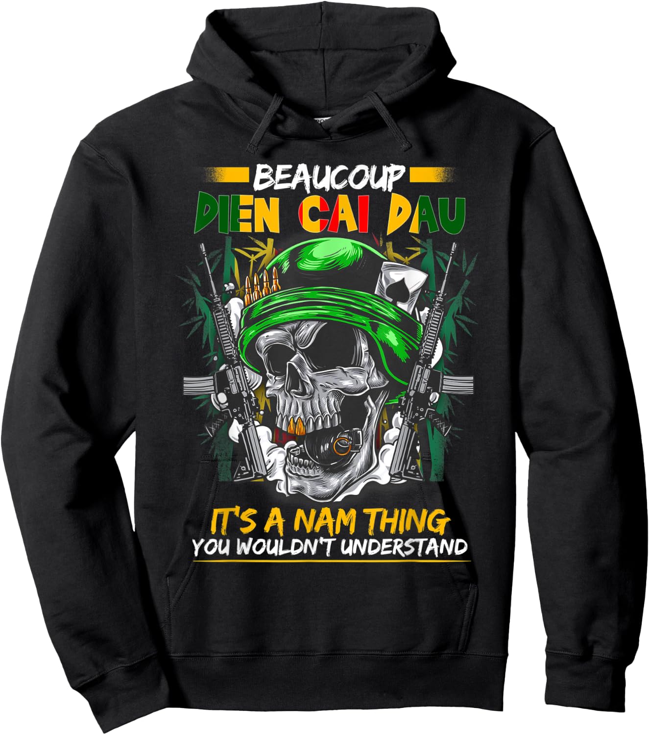 Beaucoup Dien Cai Dau Vietnam Veteran Grandpa Veteran's Day Hoodie - Hoodie | Black