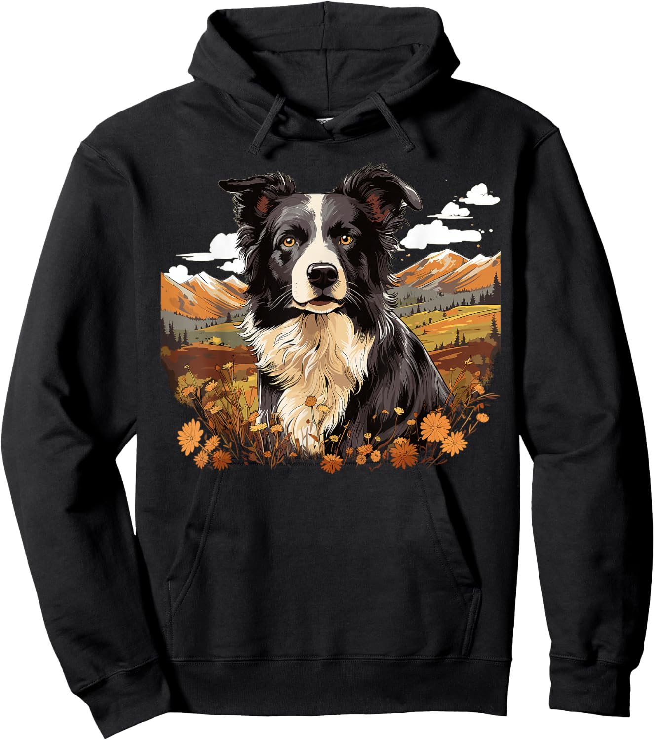 Border Collie Dog Border Collie Hoodie - Hoodie | Black