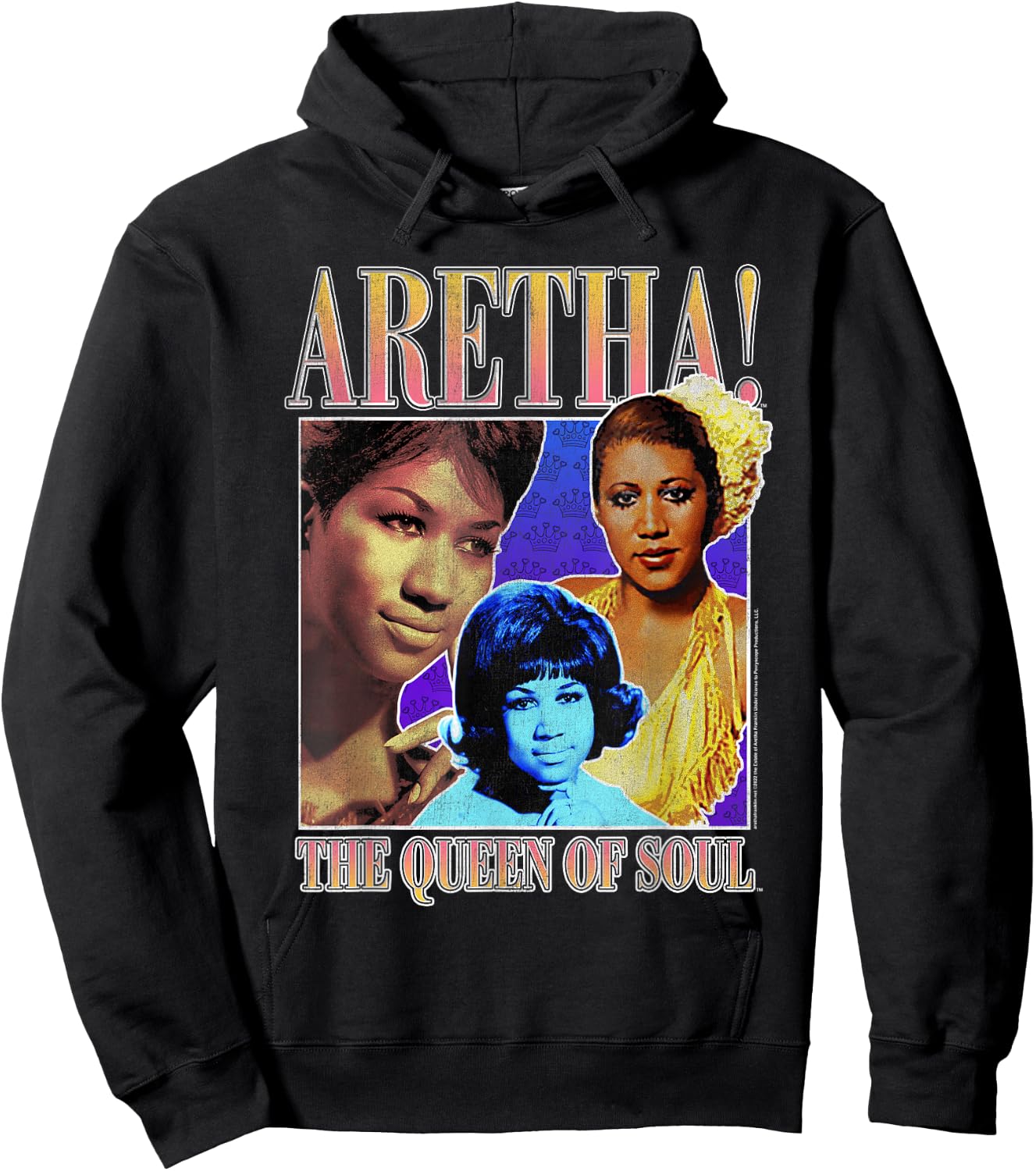 Aretha Franklin Triple Queen of Soul Hoodie - Hoodie | Black