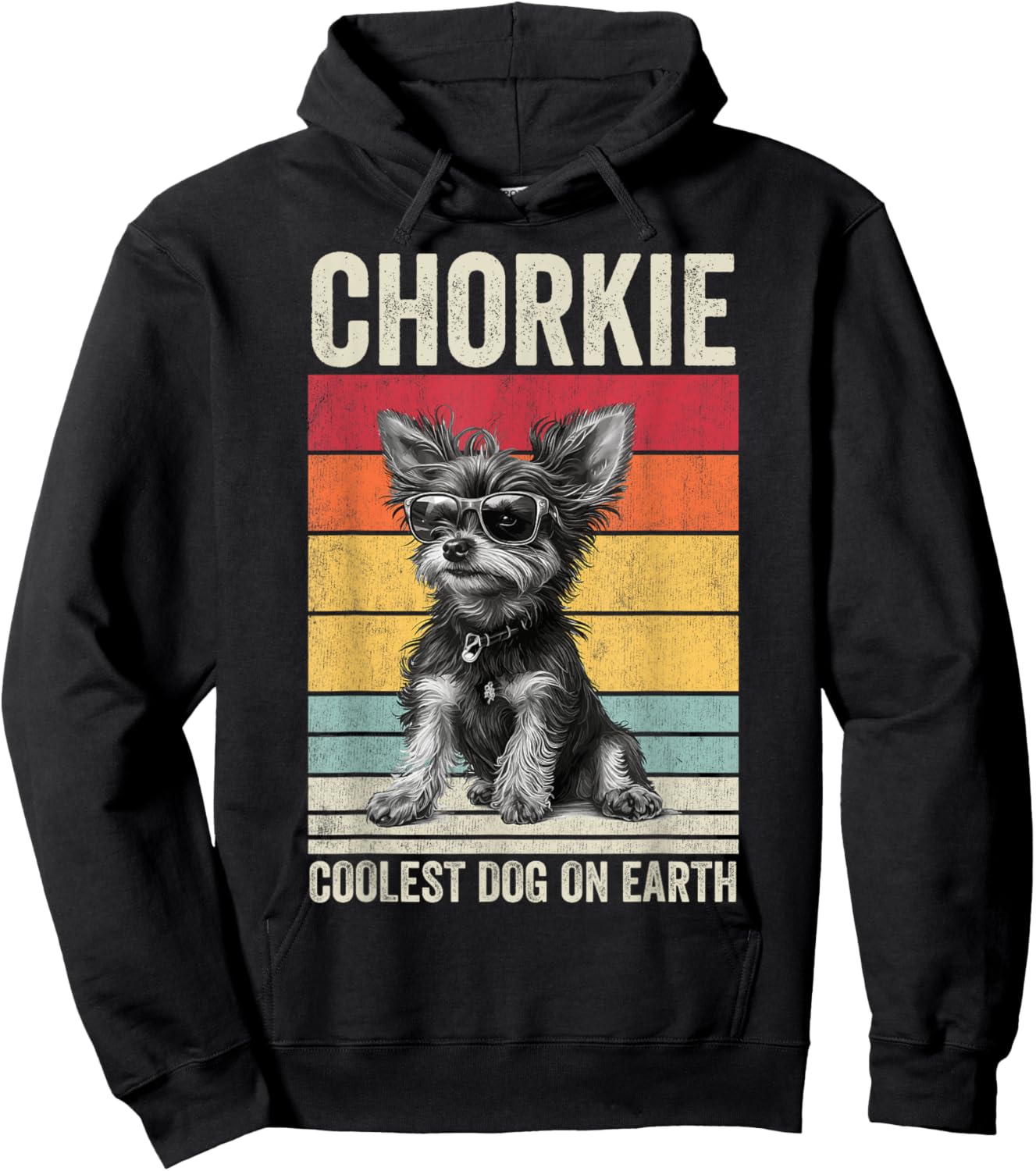 Chorkie Coolest Dog On Earth, Vintage Chorkie Hoodie - Hoodie | Black