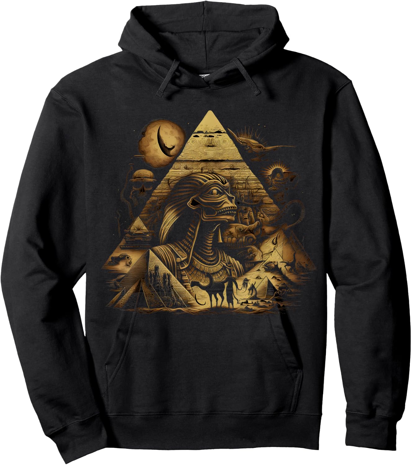 Ancient Egyptian Pyramids Aliens Space UFO Science Hoodie - Hoodie | Black
