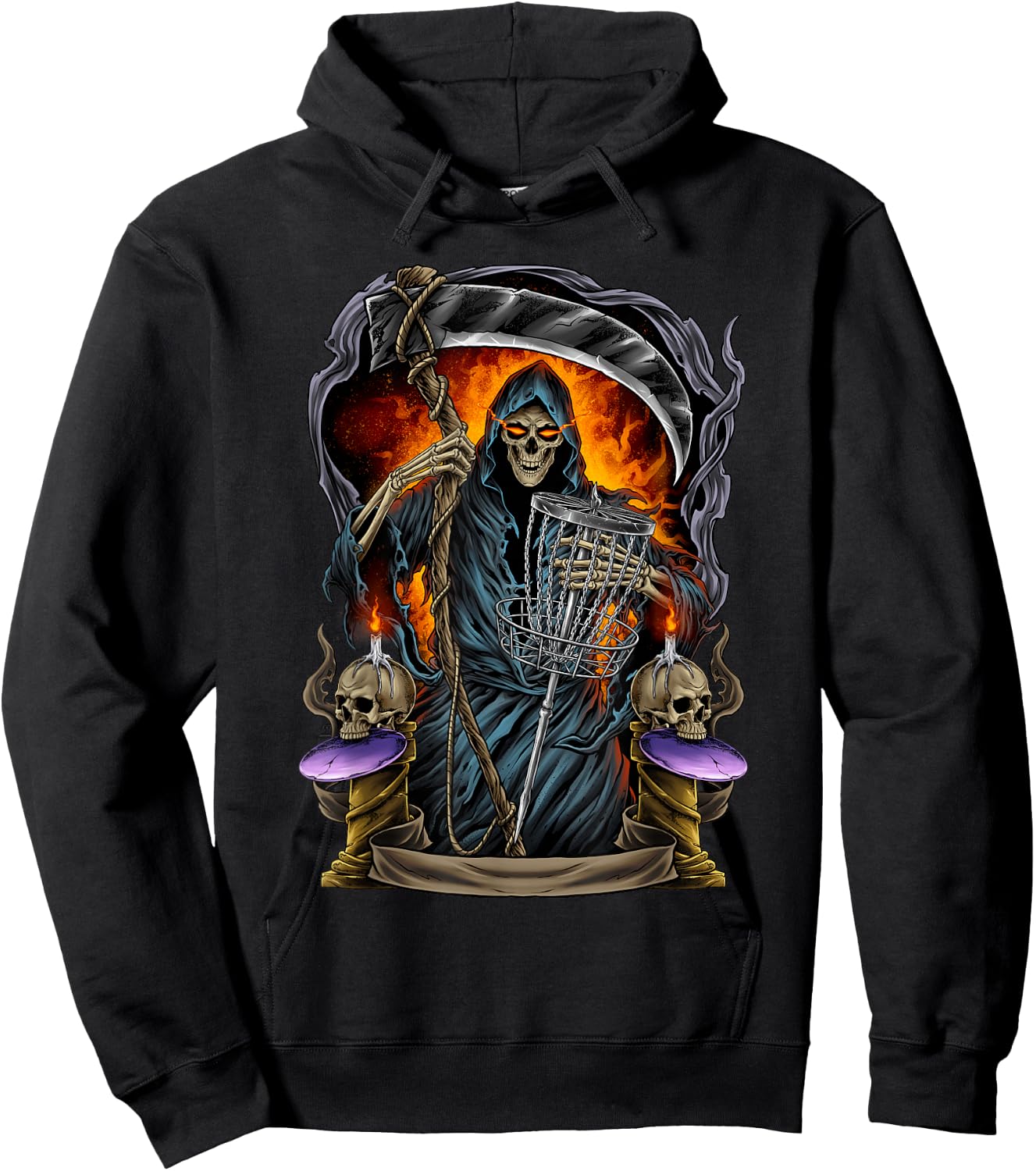 Grim Reaper Putt Shirt Disc Golf Hoodie - Hoodie | Black