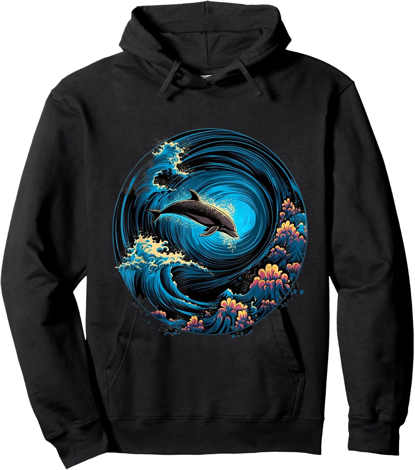AquaMuse: The Ocean's Delight Hoodie - Hoodie | Black
