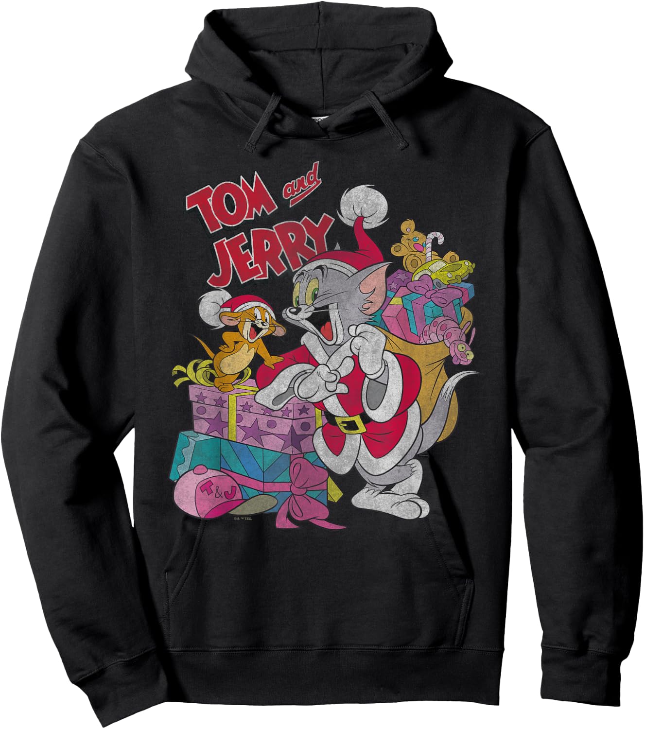 Tom and Jerry Christmas Presents Hoodie - Hoodie | Black