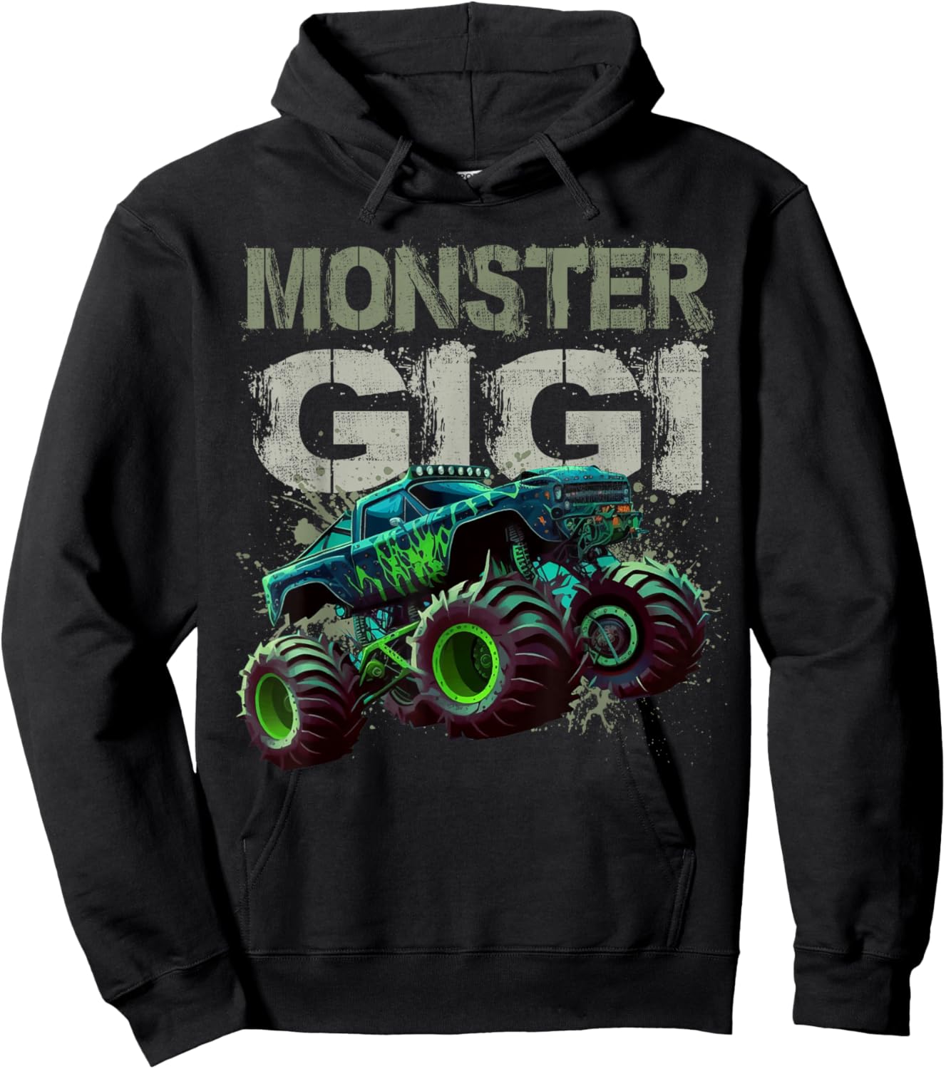 Monster Truck Gigi Family Matching Monster Truck Lovers Hoodie - Hoodie | Black
