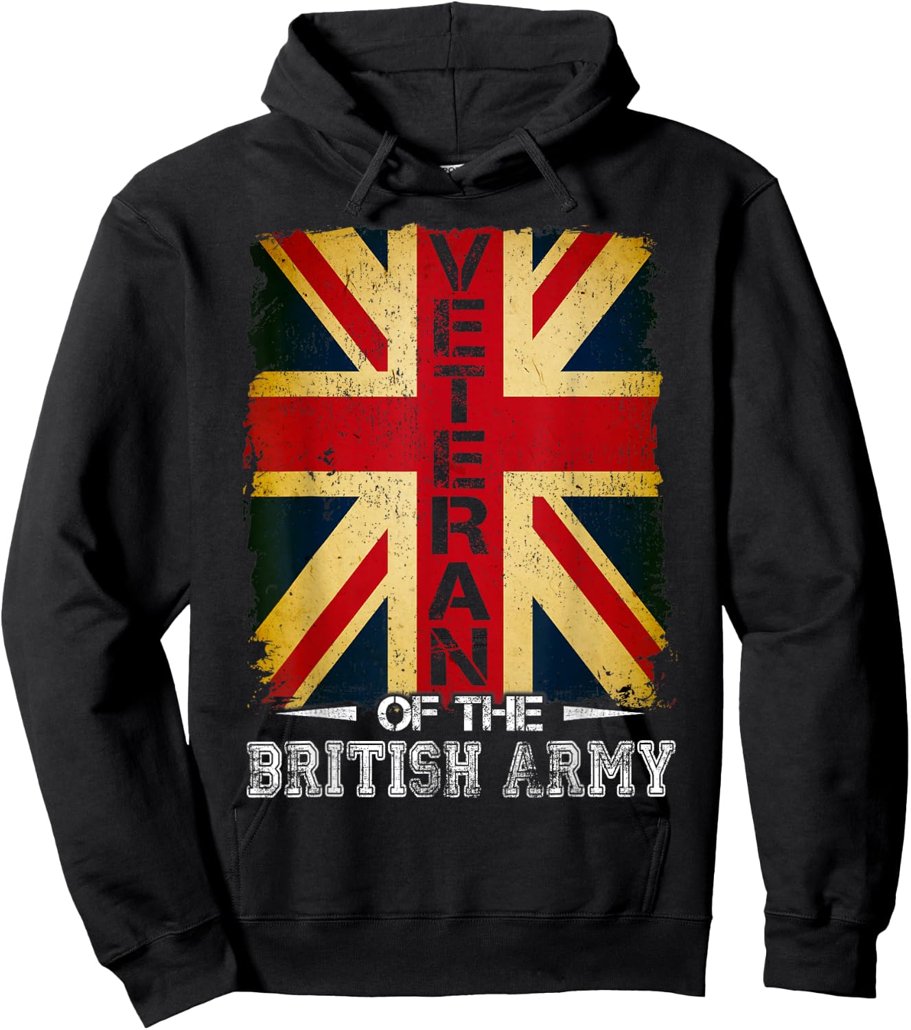British Army Veteran Soldier Union Jack Flag UK Armed Forces Hoodie - Hoodie | Black