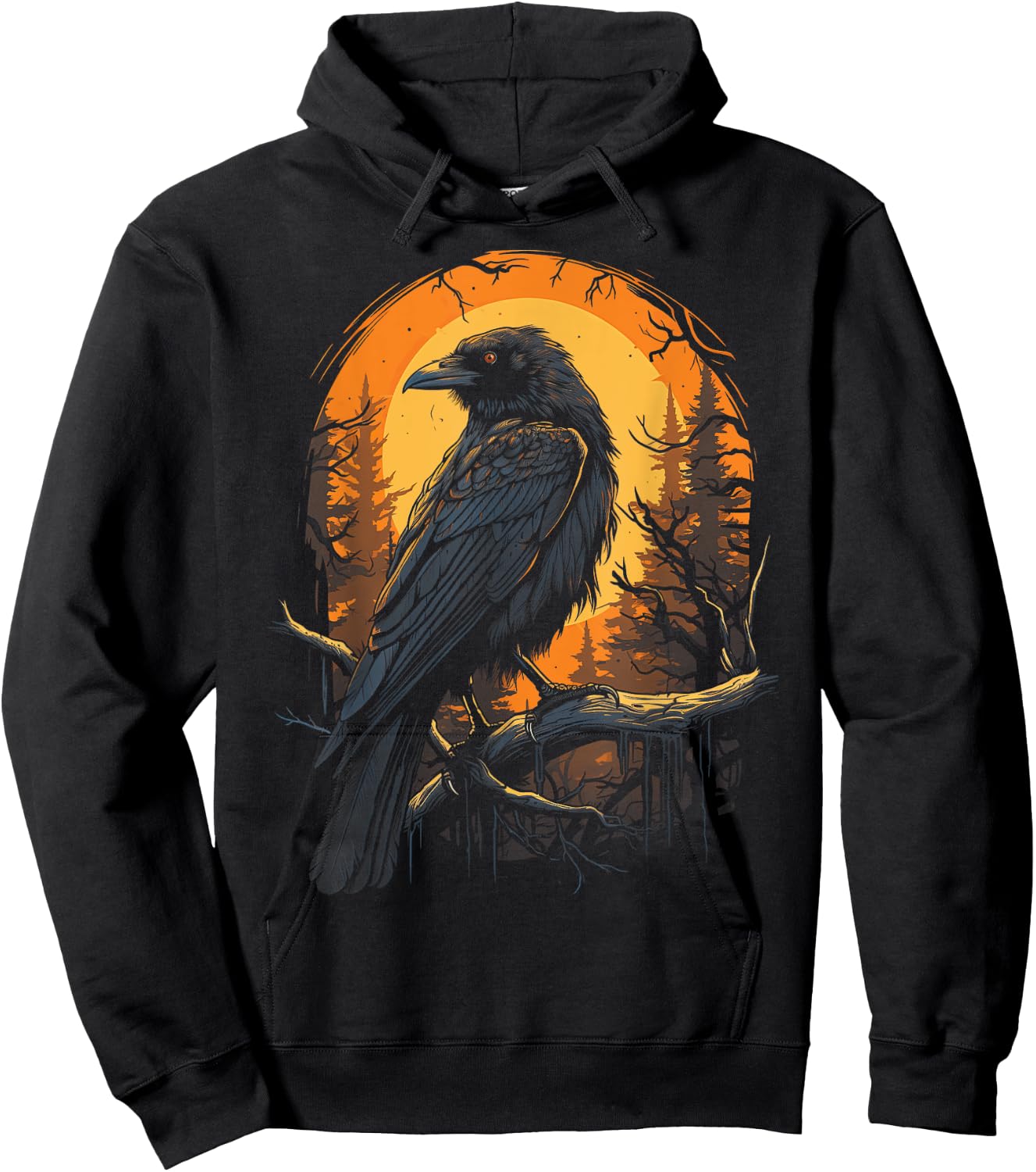 Raven Black gothic Occult Viking Witchcraft Hoodie - Hoodie | Black