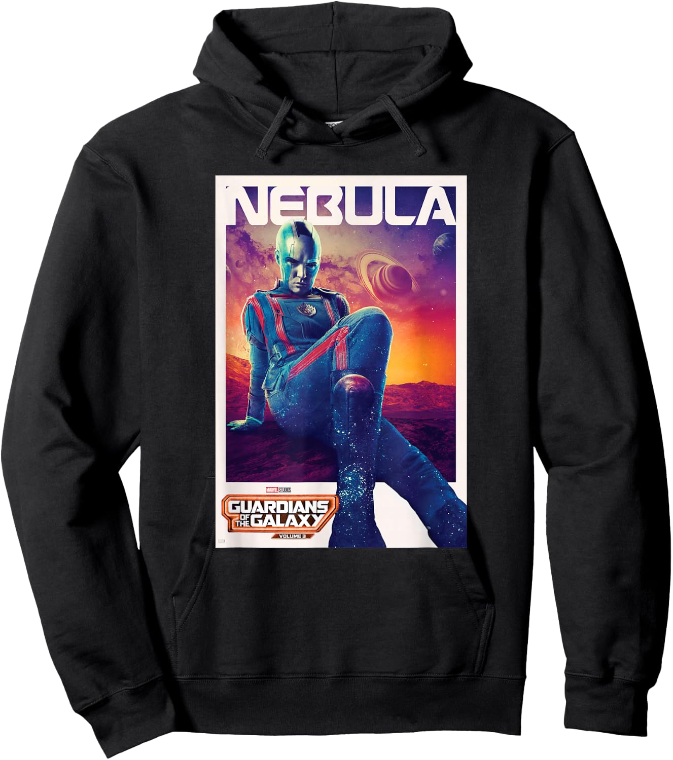 Marvel Guardians of the Galaxy Volume 3 Nebula Poster Hoodie - Hoodie | Black