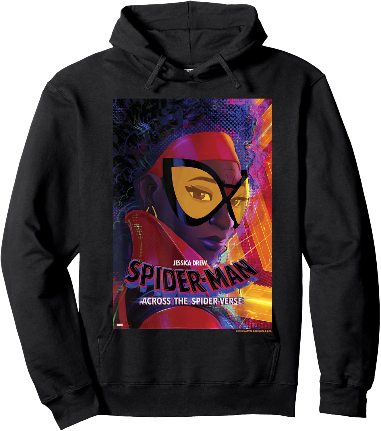Marvel Spider-Man Across The Spider-Verse Part 1 Jess Drew Hoodie - Hoodie | Black